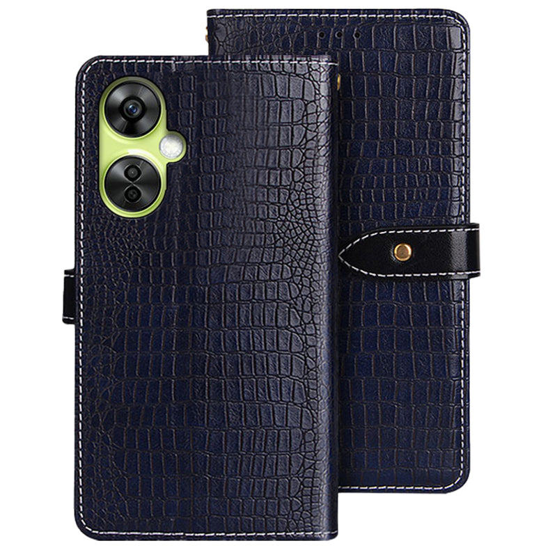 IDEWEI For OnePlus Nord CE 3 Lite 5G / Nord N30 5G Case Wallet Crocodile Texture Leather Phone Cover