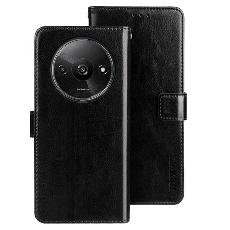 IDEWEI For Xiaomi Redmi A3 / Poco C61 4G Wallet Case Crazy Horse Texture Leather Stand Phone Cover