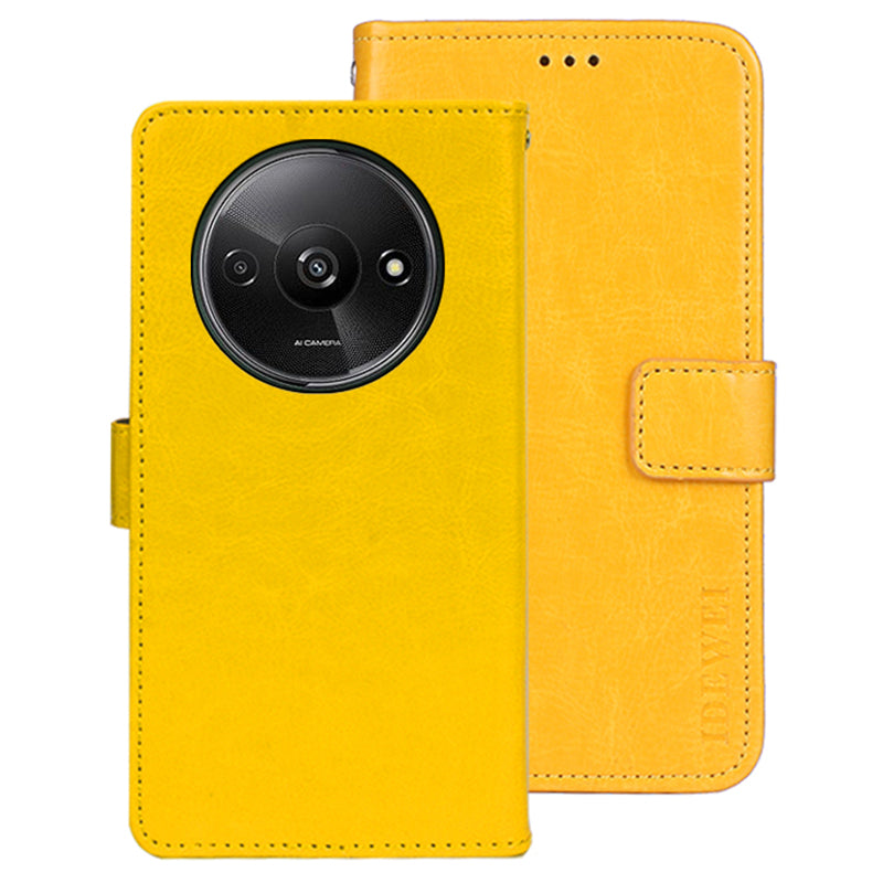 IDEWEI For Xiaomi Redmi A3 / Poco C61 4G Wallet Case Crazy Horse Texture Leather Stand Phone Cover