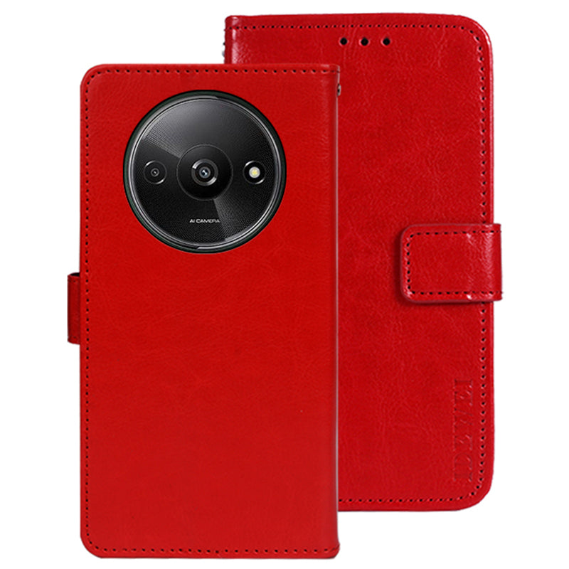 IDEWEI For Xiaomi Redmi A3 / Poco C61 4G Wallet Case Crazy Horse Texture Leather Stand Phone Cover