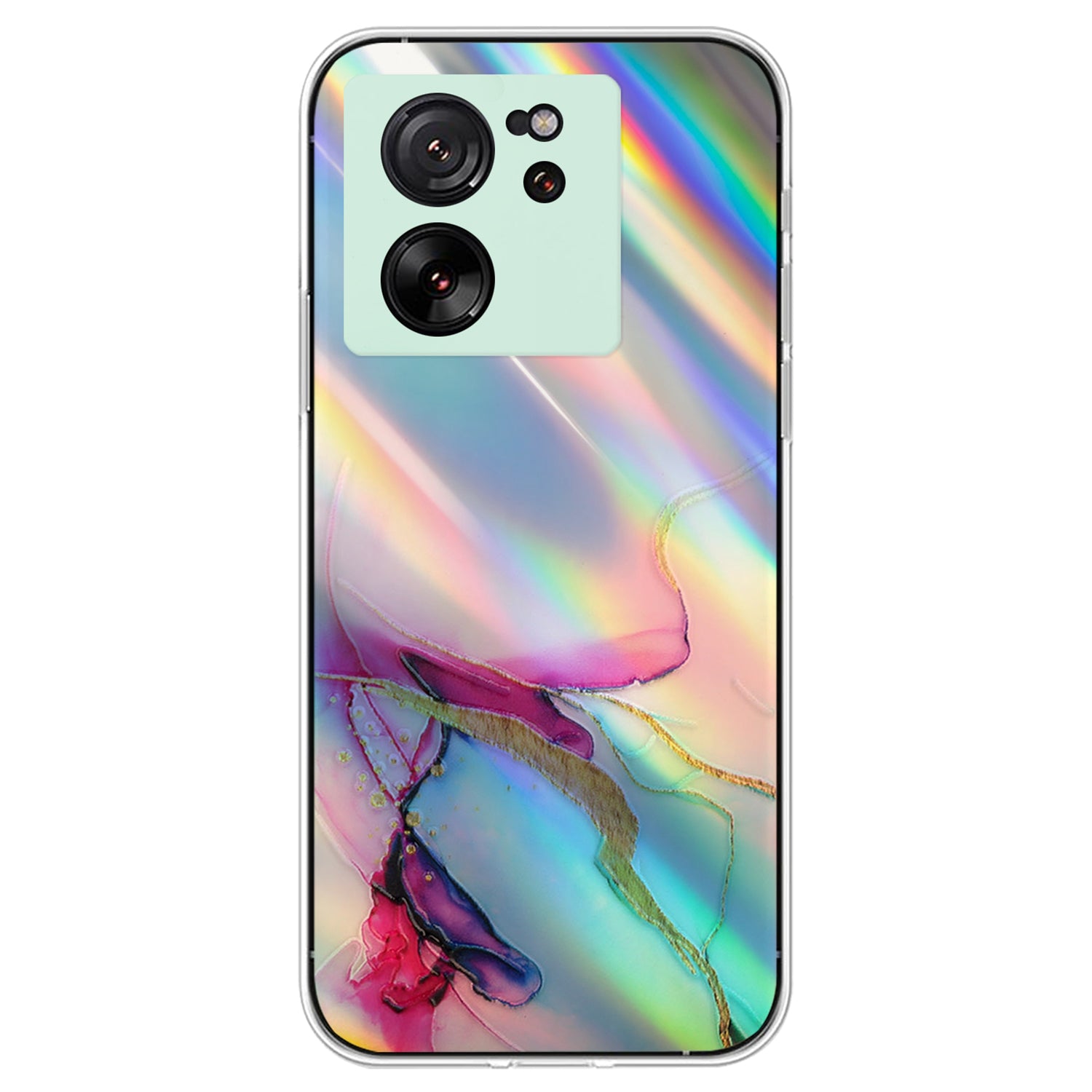 For Xiaomi Redmi K60 Ultra / 13T / 13T Pro TPU Case Marble Pattern Colorful Laser Phone Cover