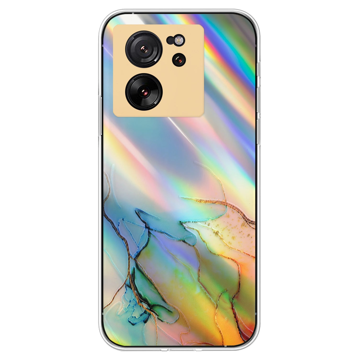 For Xiaomi Redmi K60 Ultra / 13T / 13T Pro TPU Case Marble Pattern Colorful Laser Phone Cover