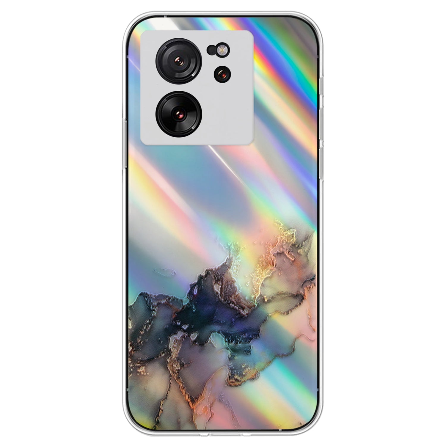 For Xiaomi Redmi K60 Ultra / 13T / 13T Pro TPU Case Marble Pattern Colorful Laser Phone Cover
