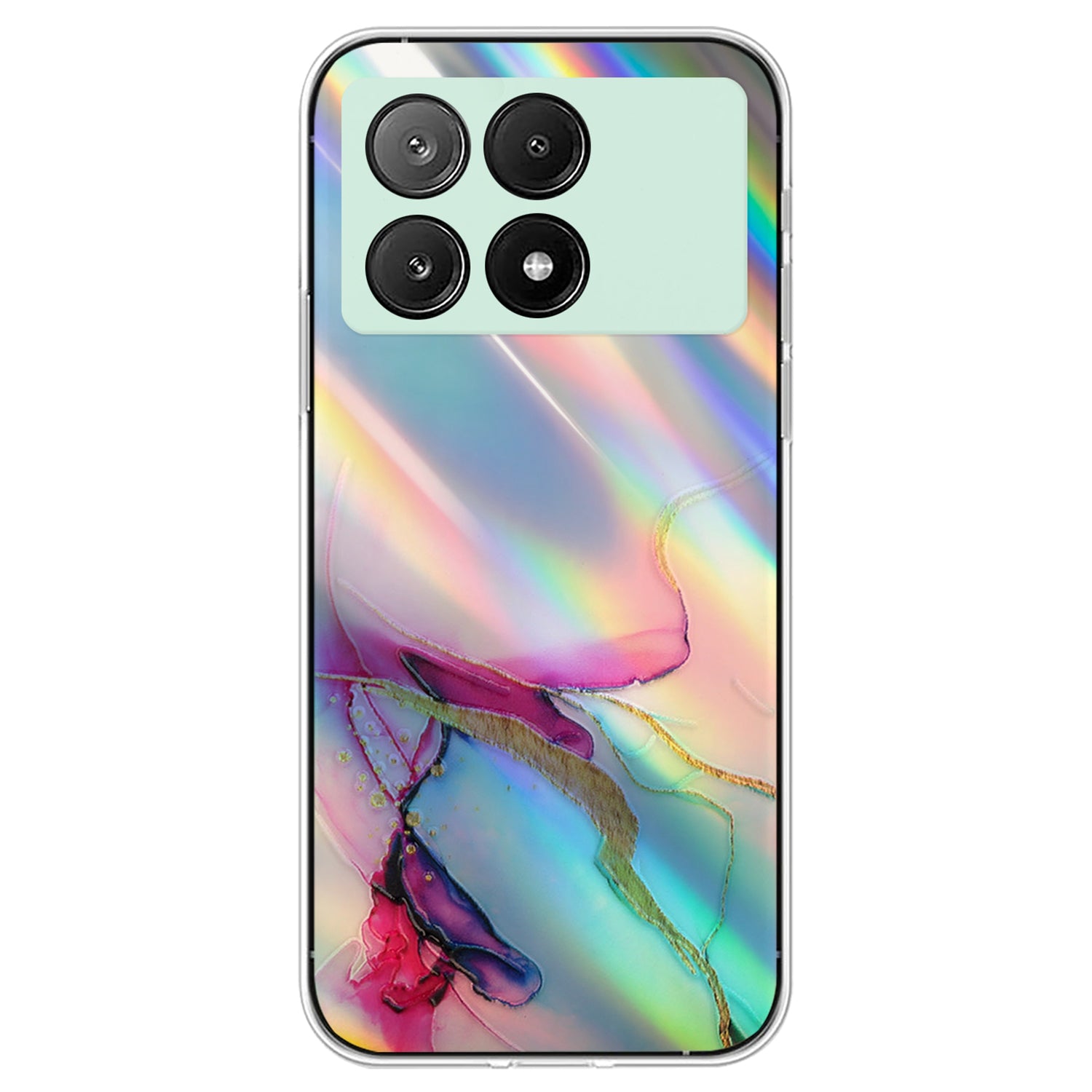 For Xiaomi Redmi K70E 5G / Poco X6 Pro 5G TPU Case Colorful Laser Marble Pattern Phone Cases
