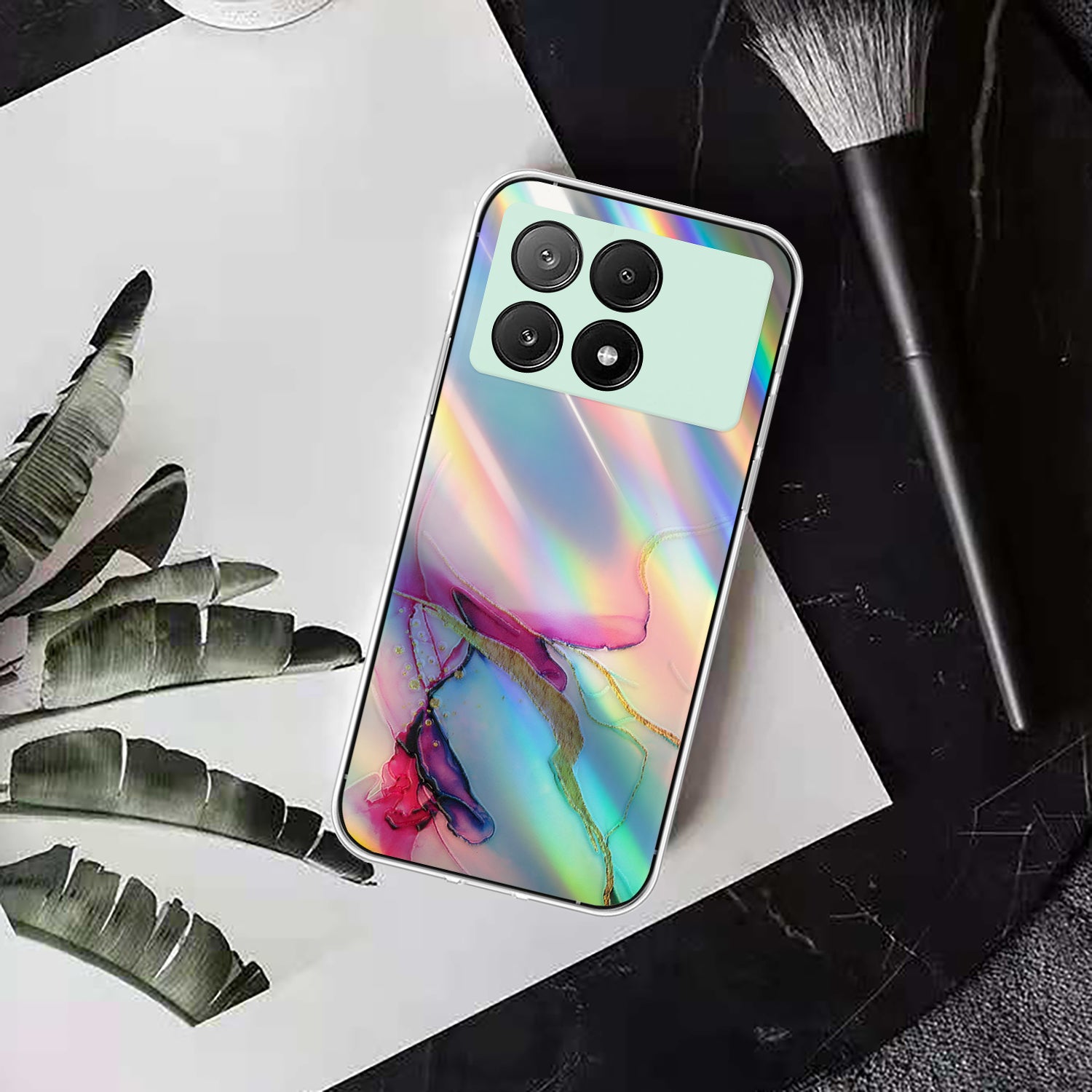 For Xiaomi Redmi K70E 5G / Poco X6 Pro 5G TPU Case Colorful Laser Marble Pattern Phone Cases