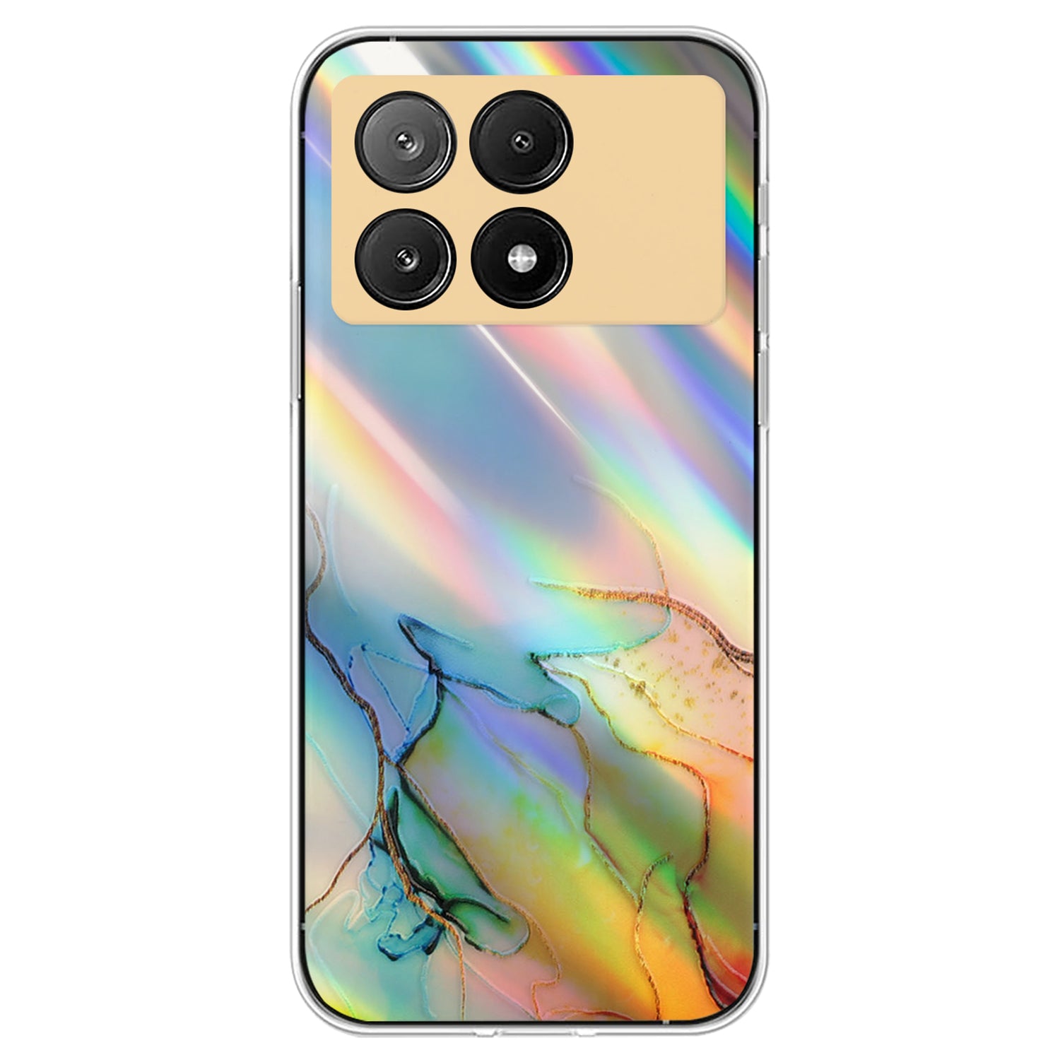 For Xiaomi Redmi K70E 5G / Poco X6 Pro 5G TPU Case Colorful Laser Marble Pattern Phone Cases
