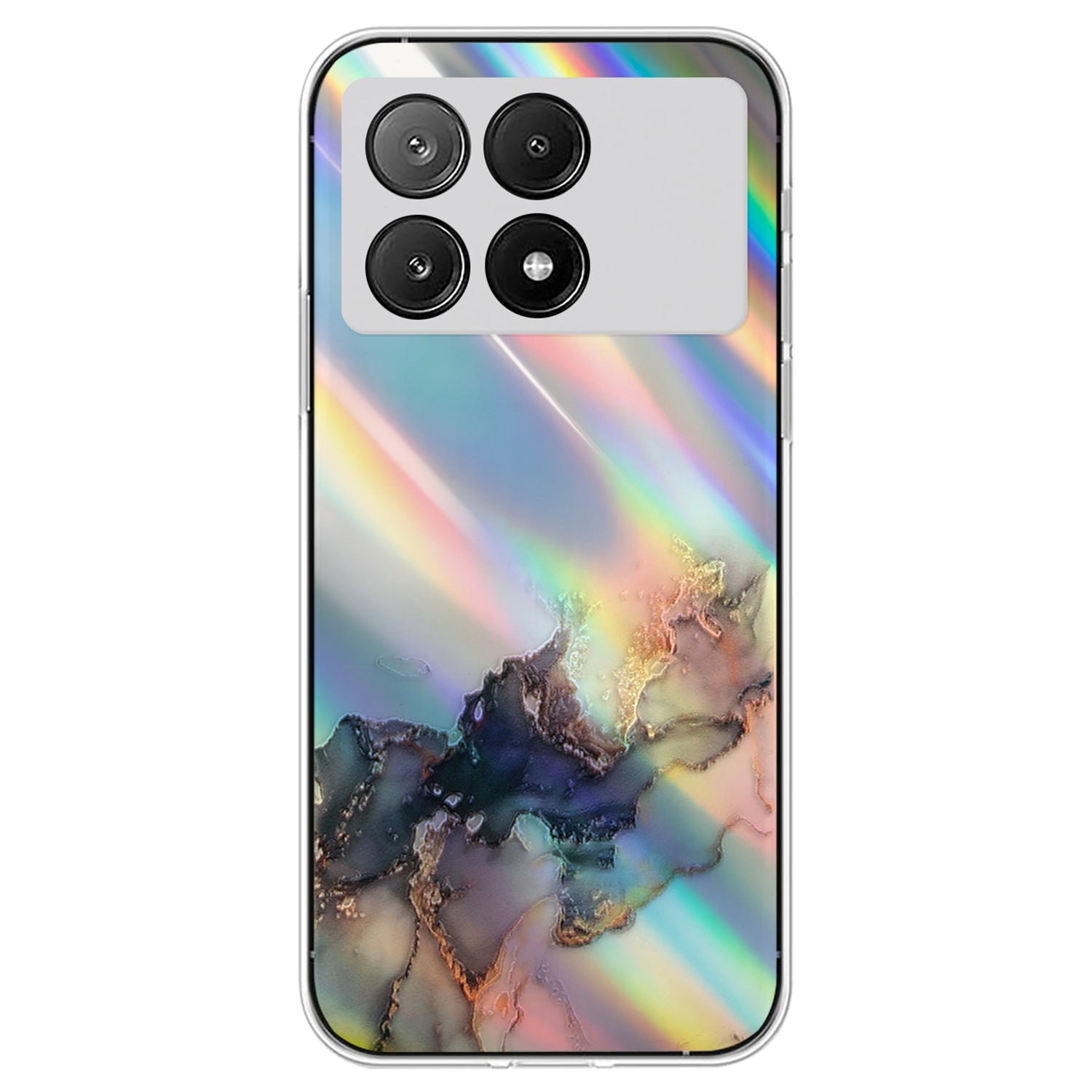 For Xiaomi Redmi K70E 5G / Poco X6 Pro 5G TPU Case Colorful Laser Marble Pattern Phone Cases