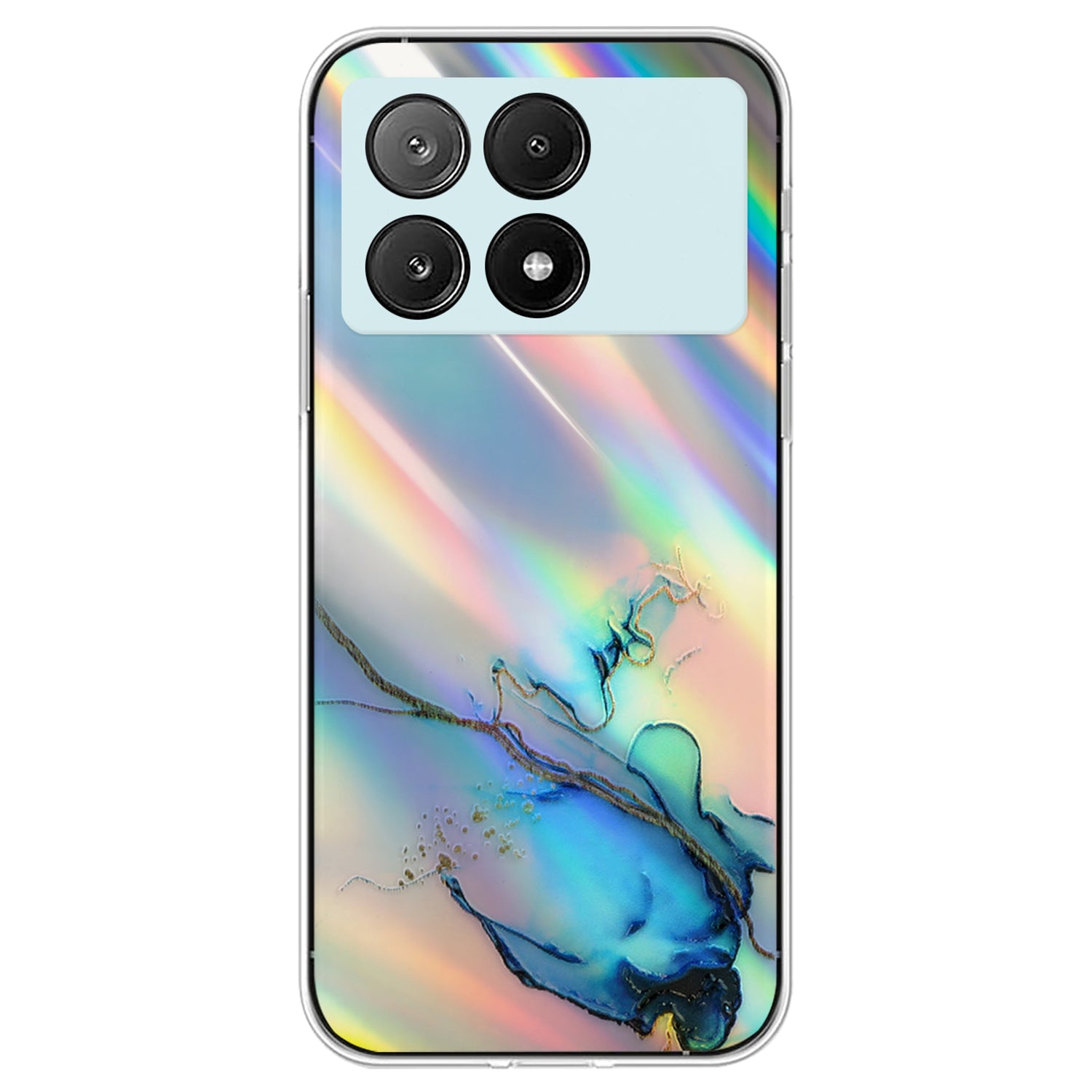 For Xiaomi Redmi K70E 5G / Poco X6 Pro 5G TPU Case Colorful Laser Marble Pattern Phone Cases