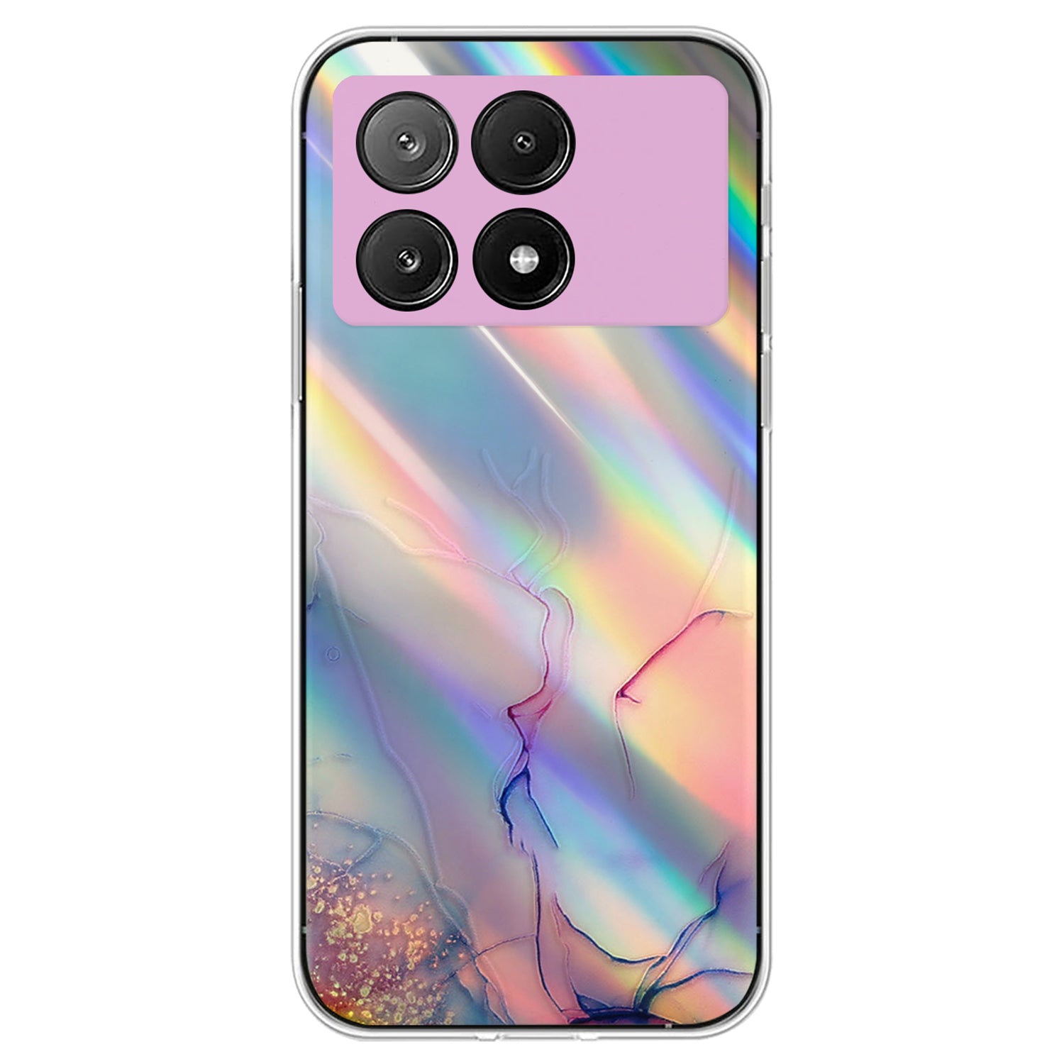 For Xiaomi Redmi K70E 5G / Poco X6 Pro 5G TPU Case Colorful Laser Marble Pattern Phone Cases