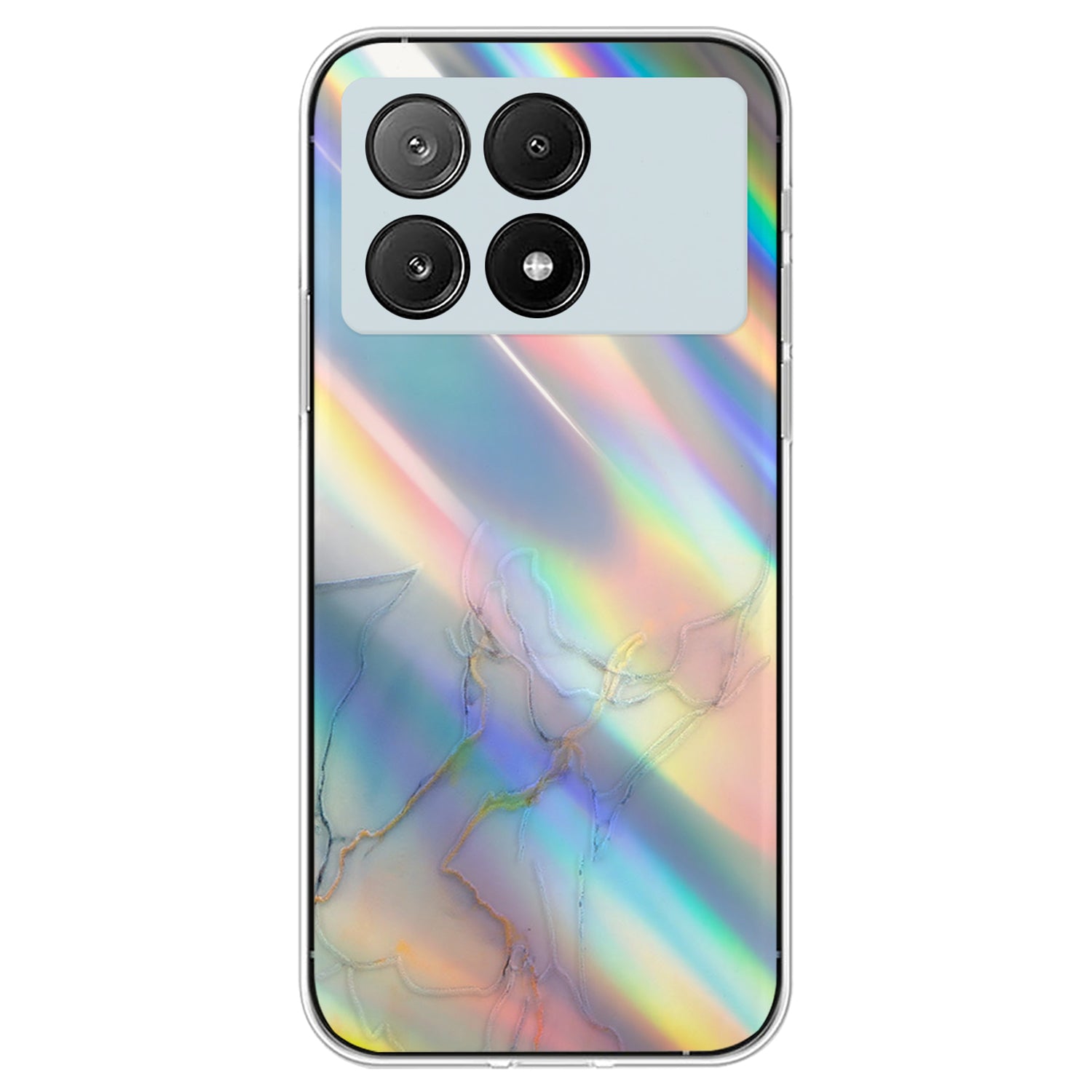 For Xiaomi Redmi K70E 5G / Poco X6 Pro 5G TPU Case Colorful Laser Marble Pattern Phone Cases