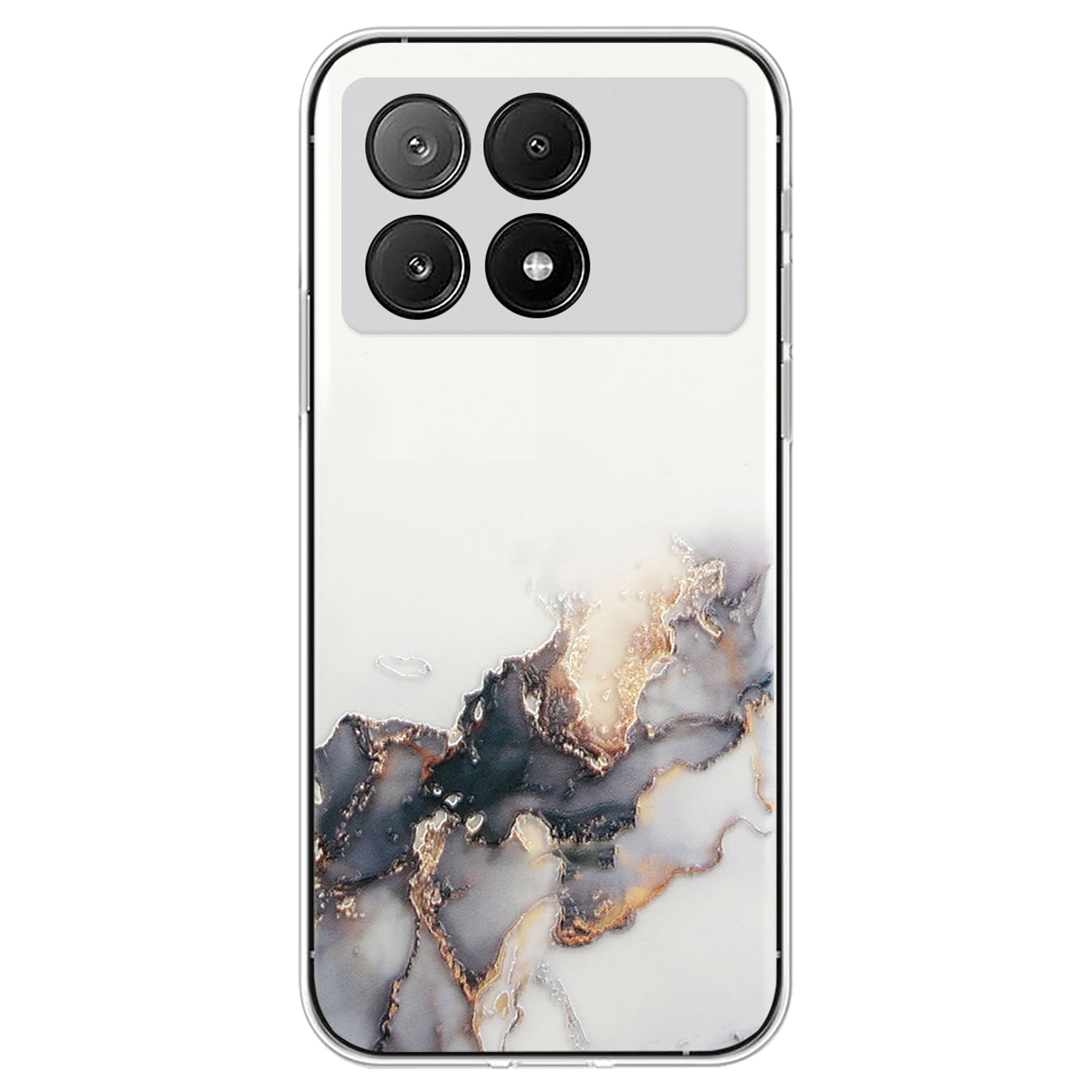 For Xiaomi Redmi K70E 5G / Poco X6 Pro 5G TPU Case Marble Pattern Embossing Shockproof Phone Cover