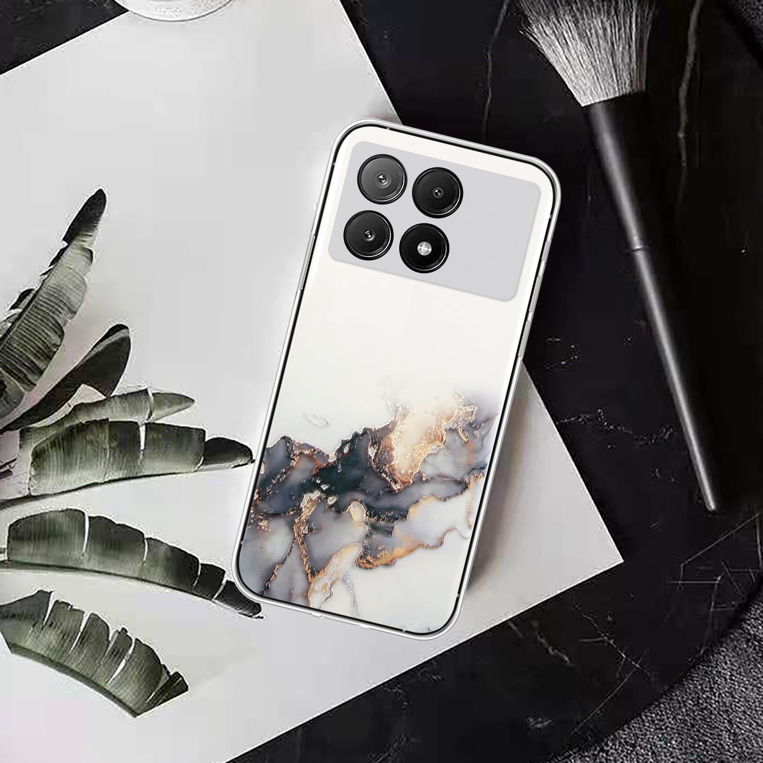 For Xiaomi Redmi K70E 5G / Poco X6 Pro 5G TPU Case Marble Pattern Embossing Shockproof Phone Cover