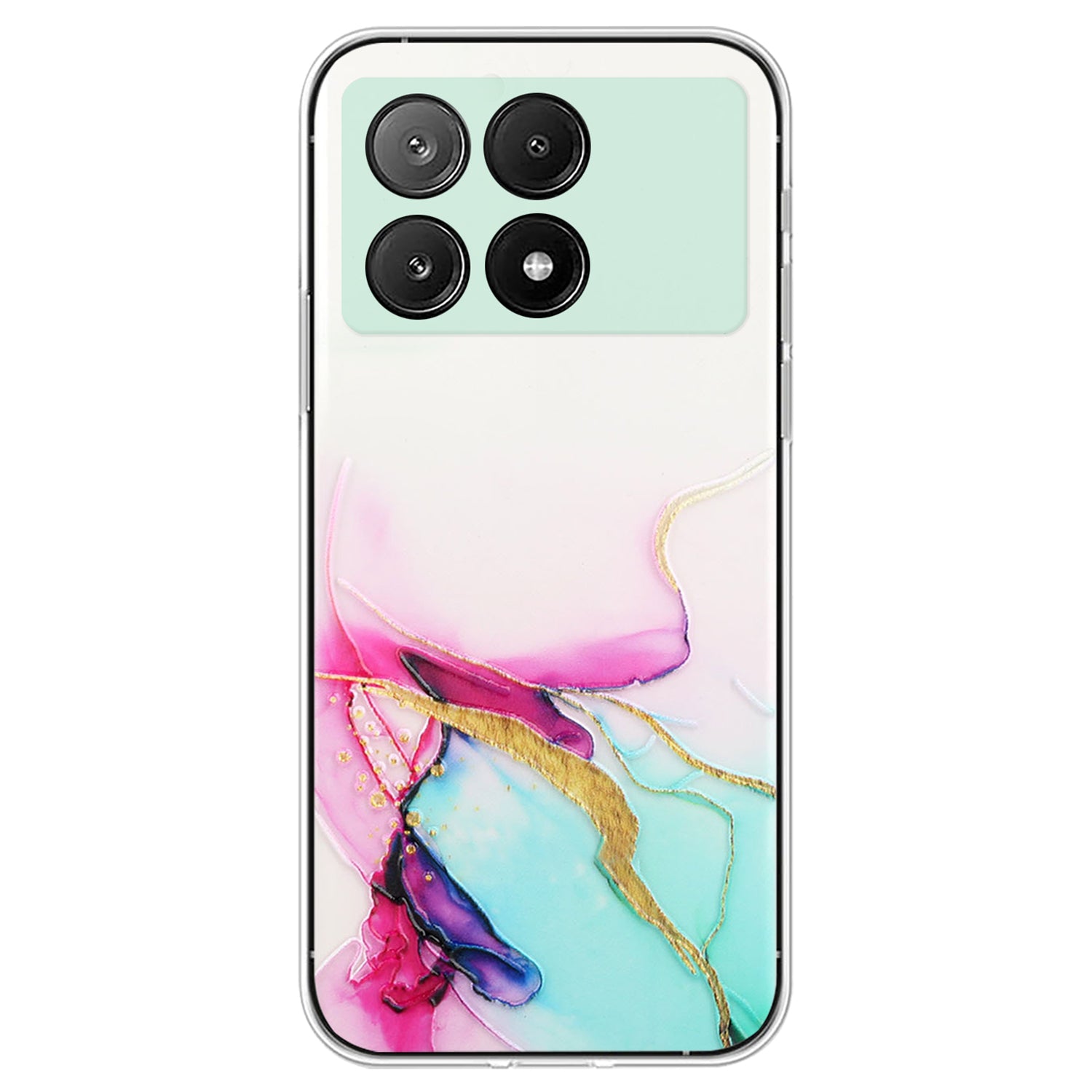 For Xiaomi Redmi K70E 5G / Poco X6 Pro 5G TPU Case Marble Pattern Embossing Shockproof Phone Cover