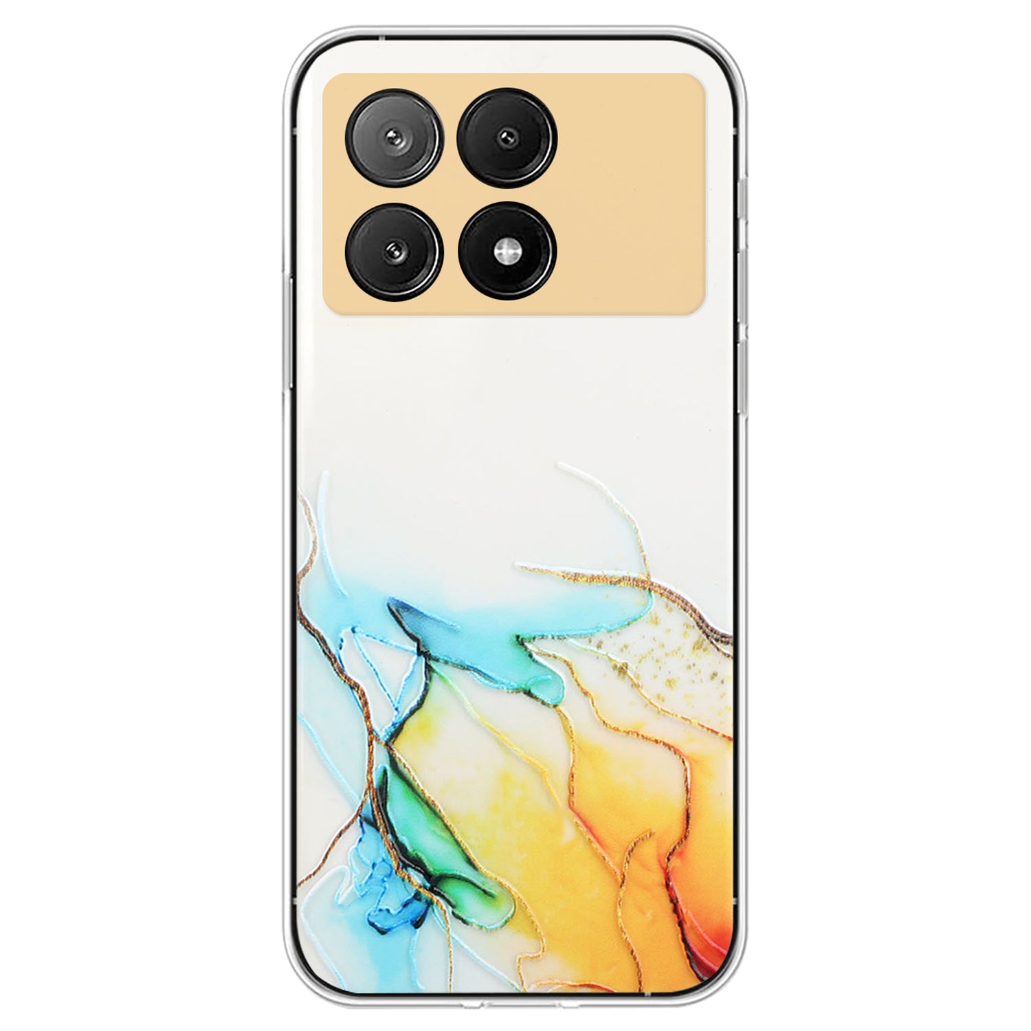 For Xiaomi Redmi K70E 5G / Poco X6 Pro 5G TPU Case Marble Pattern Embossing Shockproof Phone Cover