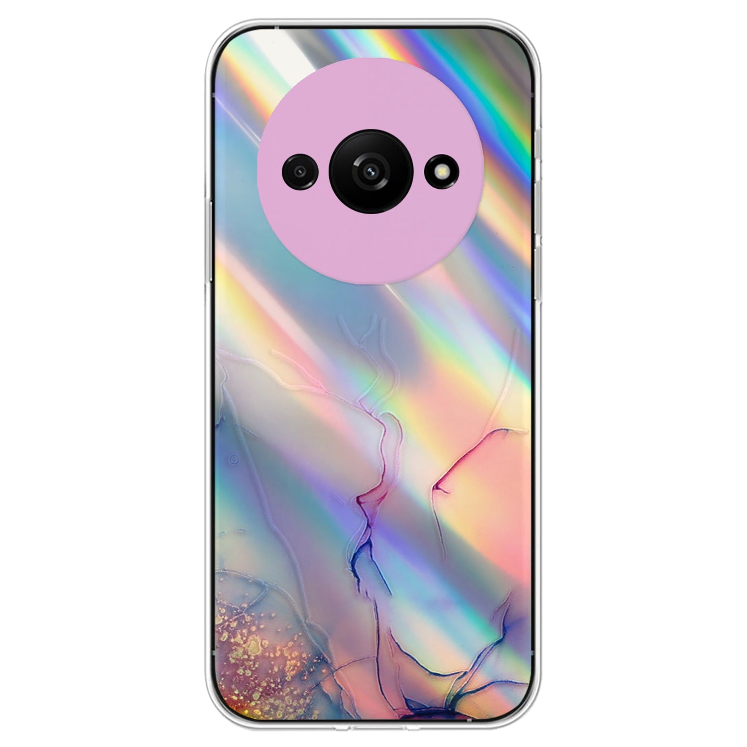 For Xiaomi Redmi A3 / Poco C61 4G TPU Case Colorful Laser Marble Pattern Anti-Drop Phone Cover