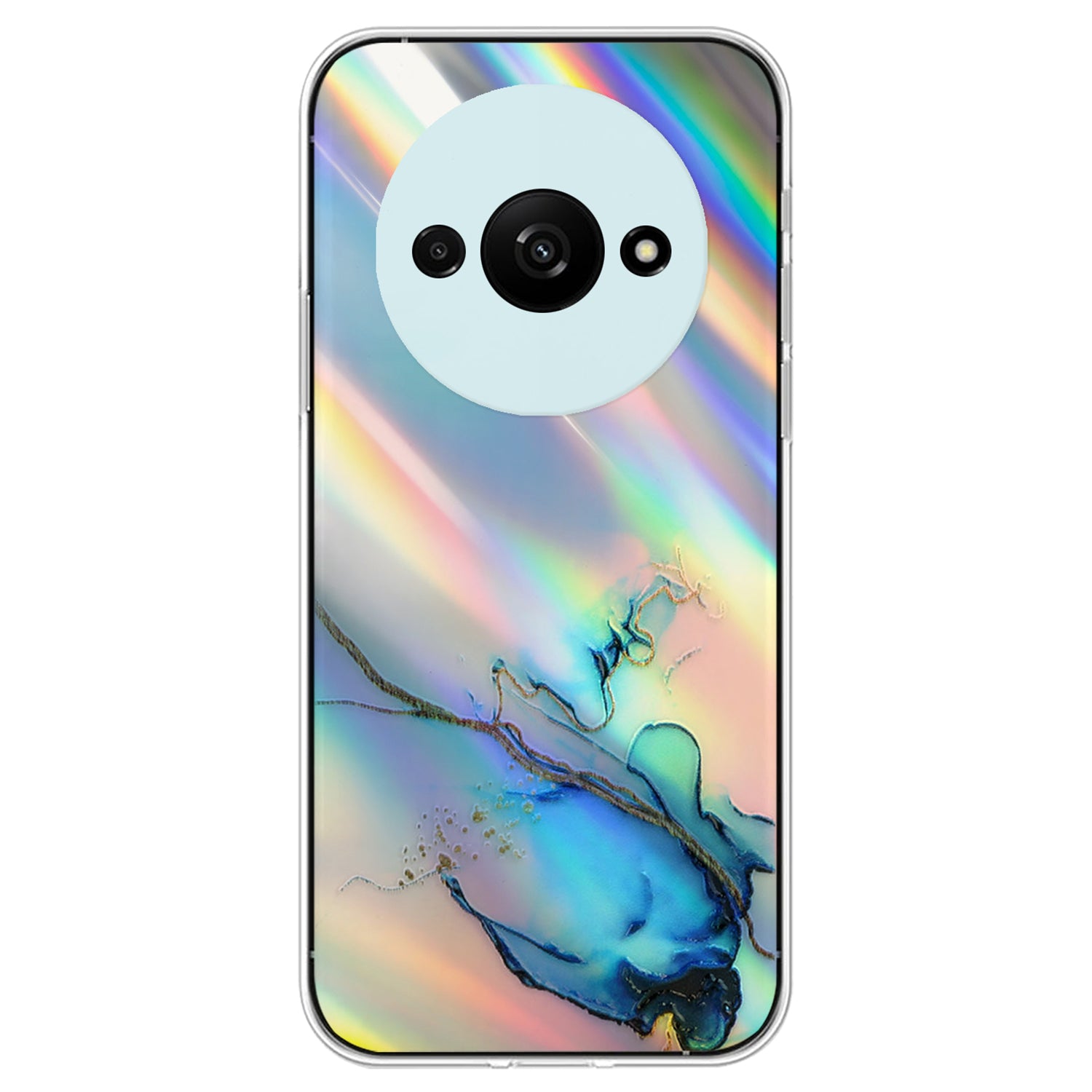 For Xiaomi Redmi A3 / Poco C61 4G TPU Case Colorful Laser Marble Pattern Anti-Drop Phone Cover