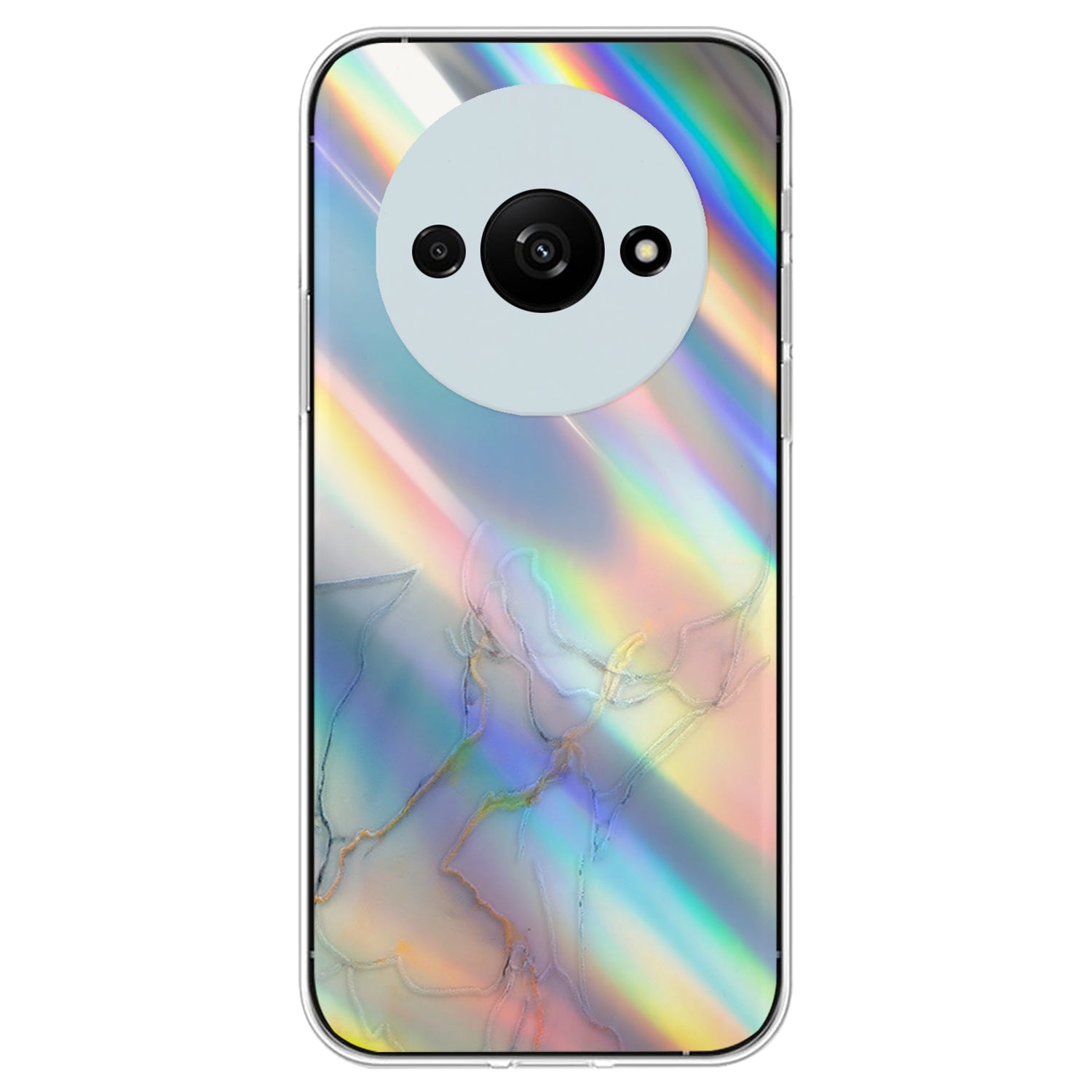 For Xiaomi Redmi A3 / Poco C61 4G TPU Case Colorful Laser Marble Pattern Anti-Drop Phone Cover
