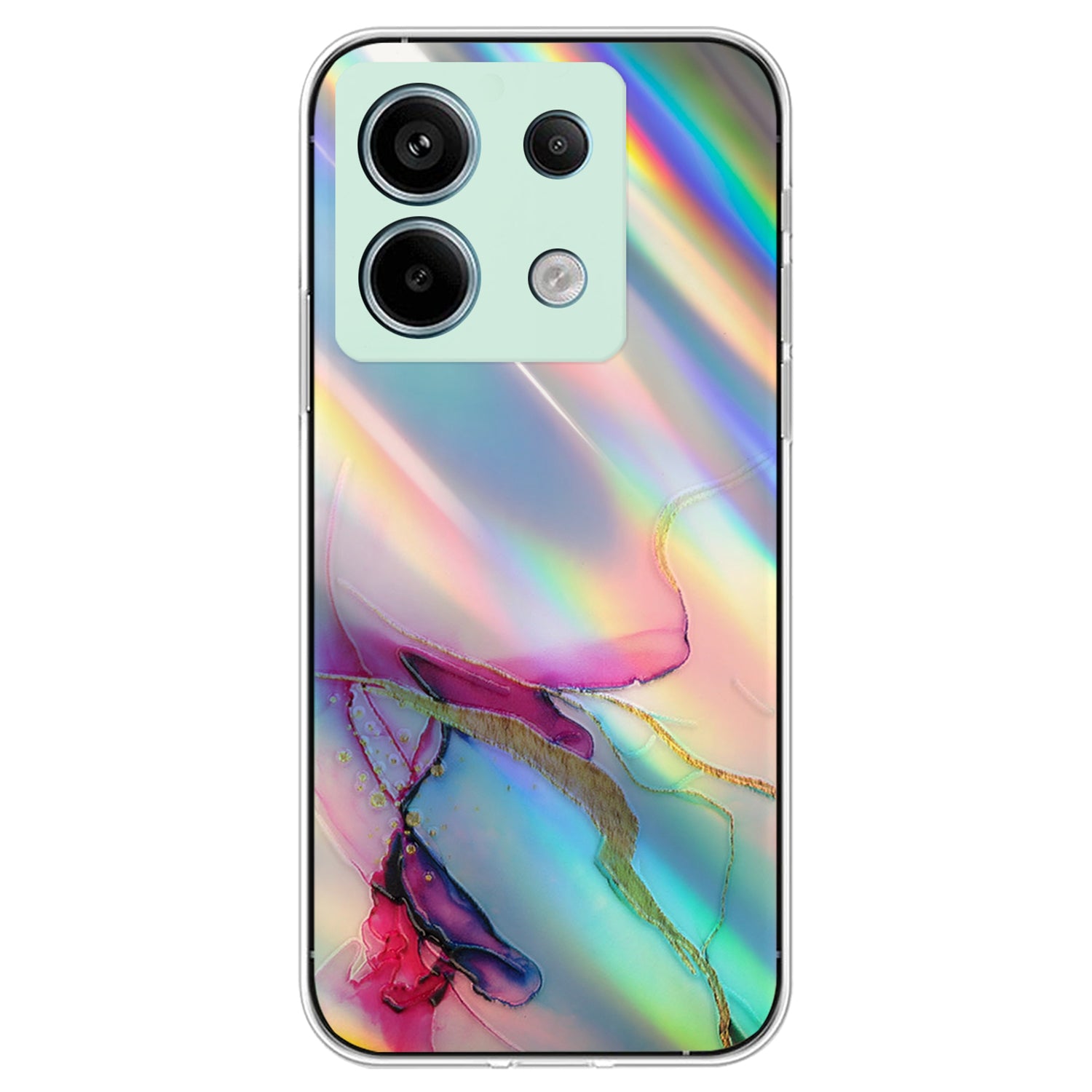 For Xiaomi Redmi Note 13 Pro 5G / Poco X6 5G TPU Case Marble Pattern Laser Cell Phone Cover