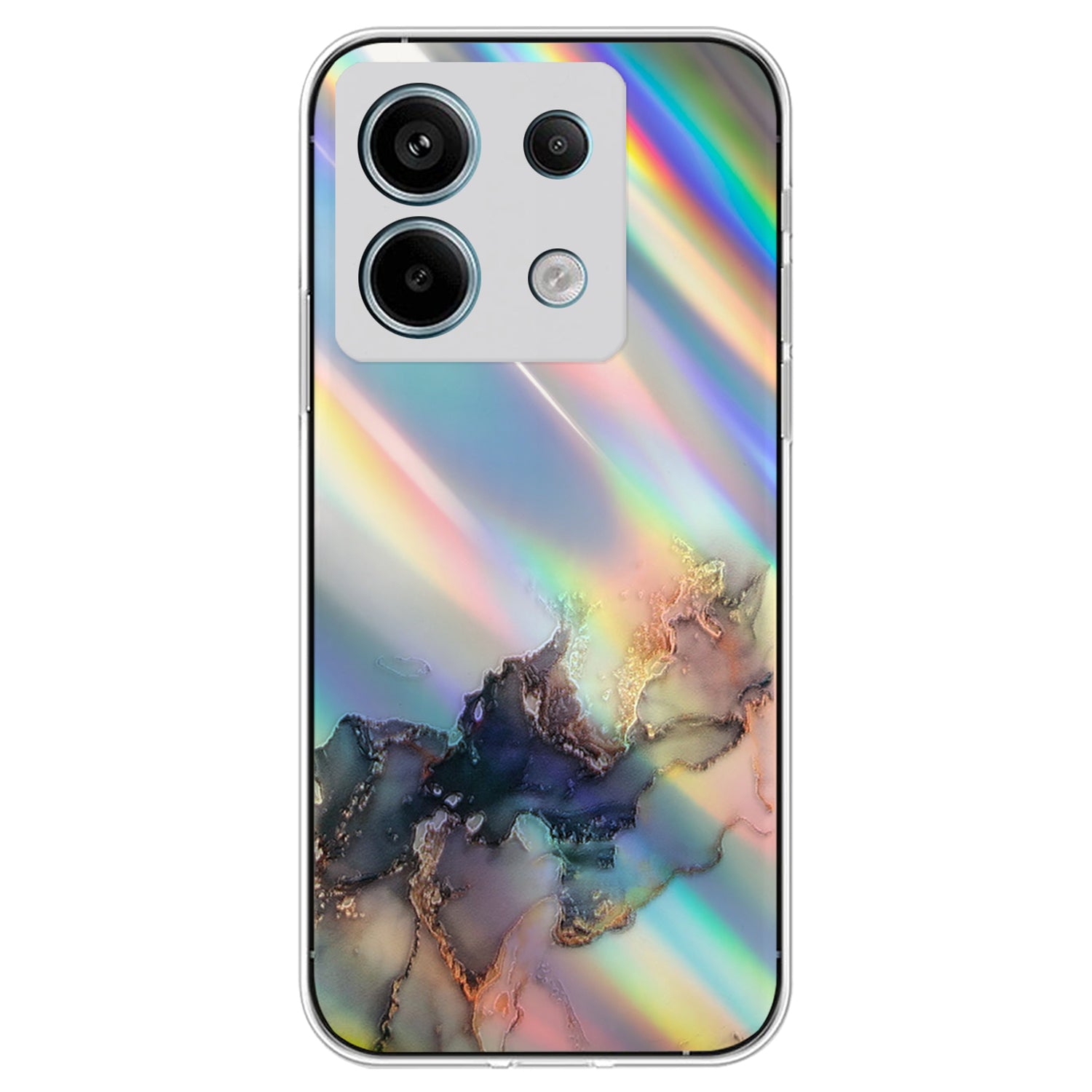 For Xiaomi Redmi Note 13 Pro 5G / Poco X6 5G TPU Case Marble Pattern Laser Cell Phone Cover