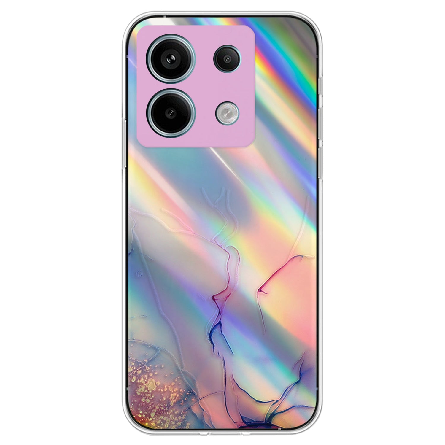 For Xiaomi Redmi Note 13 Pro 5G / Poco X6 5G TPU Case Marble Pattern Laser Cell Phone Cover