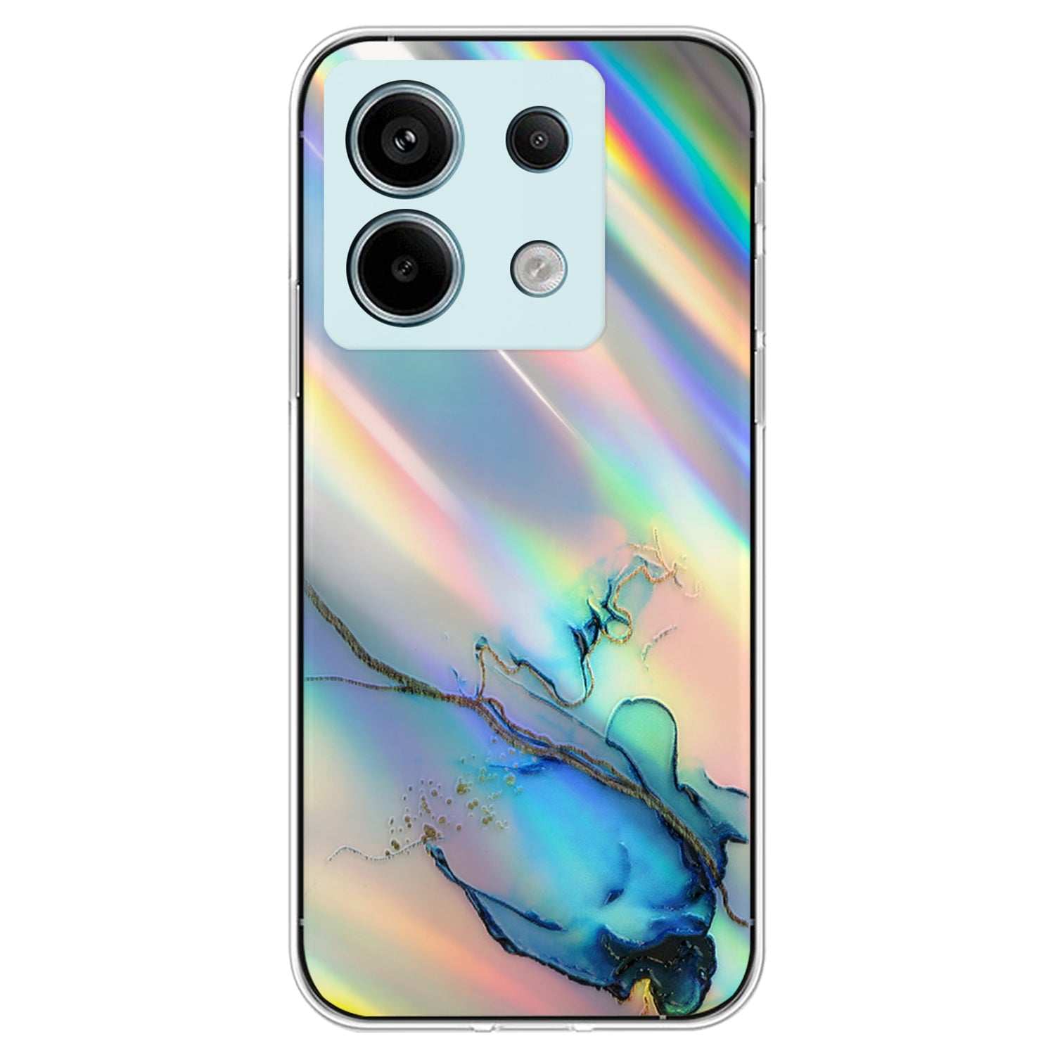 For Xiaomi Redmi Note 13 Pro 5G / Poco X6 5G TPU Case Marble Pattern Laser Cell Phone Cover