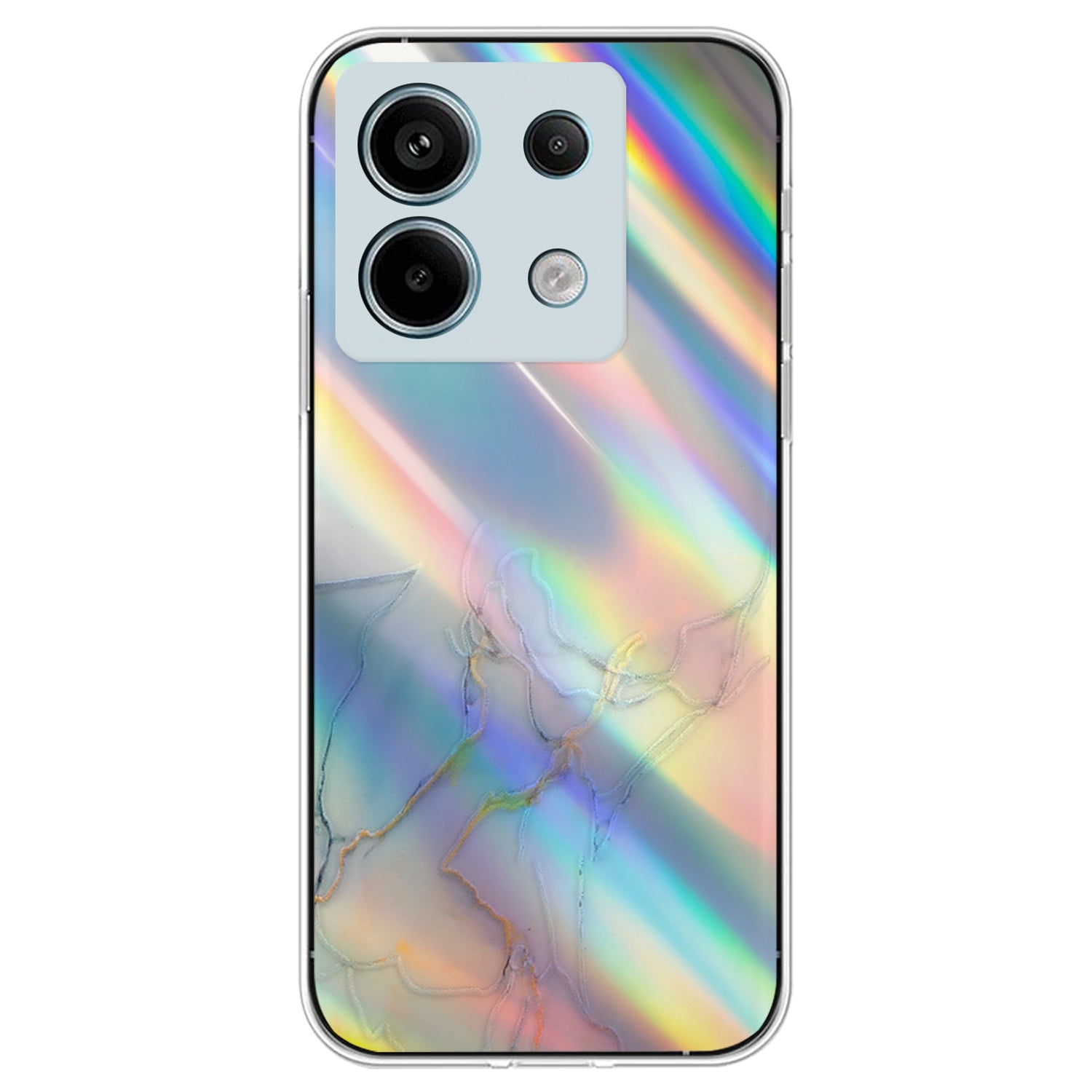 For Xiaomi Redmi Note 13 Pro 5G / Poco X6 5G TPU Case Marble Pattern Laser Cell Phone Cover