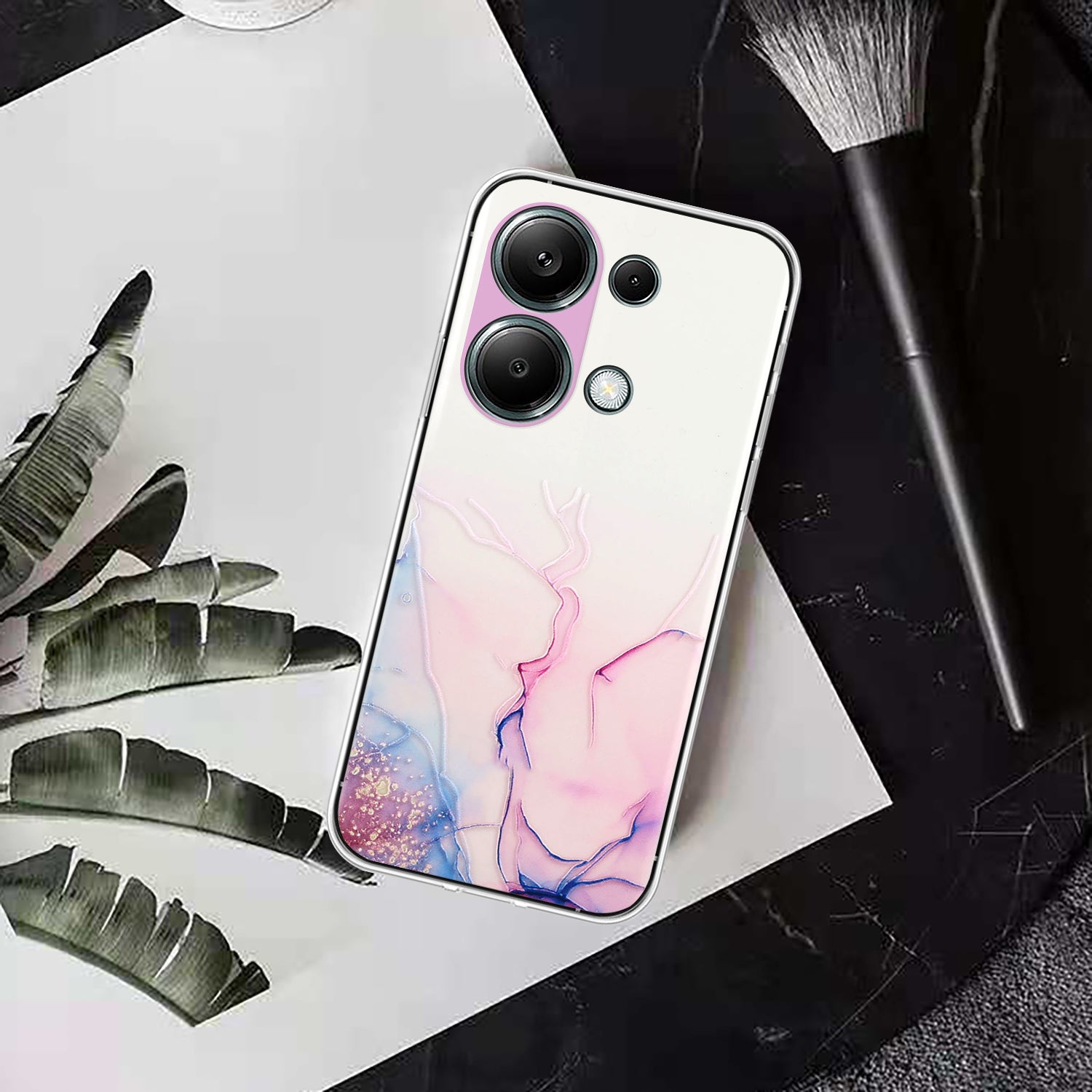 For Xiaomi Poco M6 Pro 4G / Redmi Note 13 Pro 4G Case Embossing Marble Pattern TPU Phone Shell
