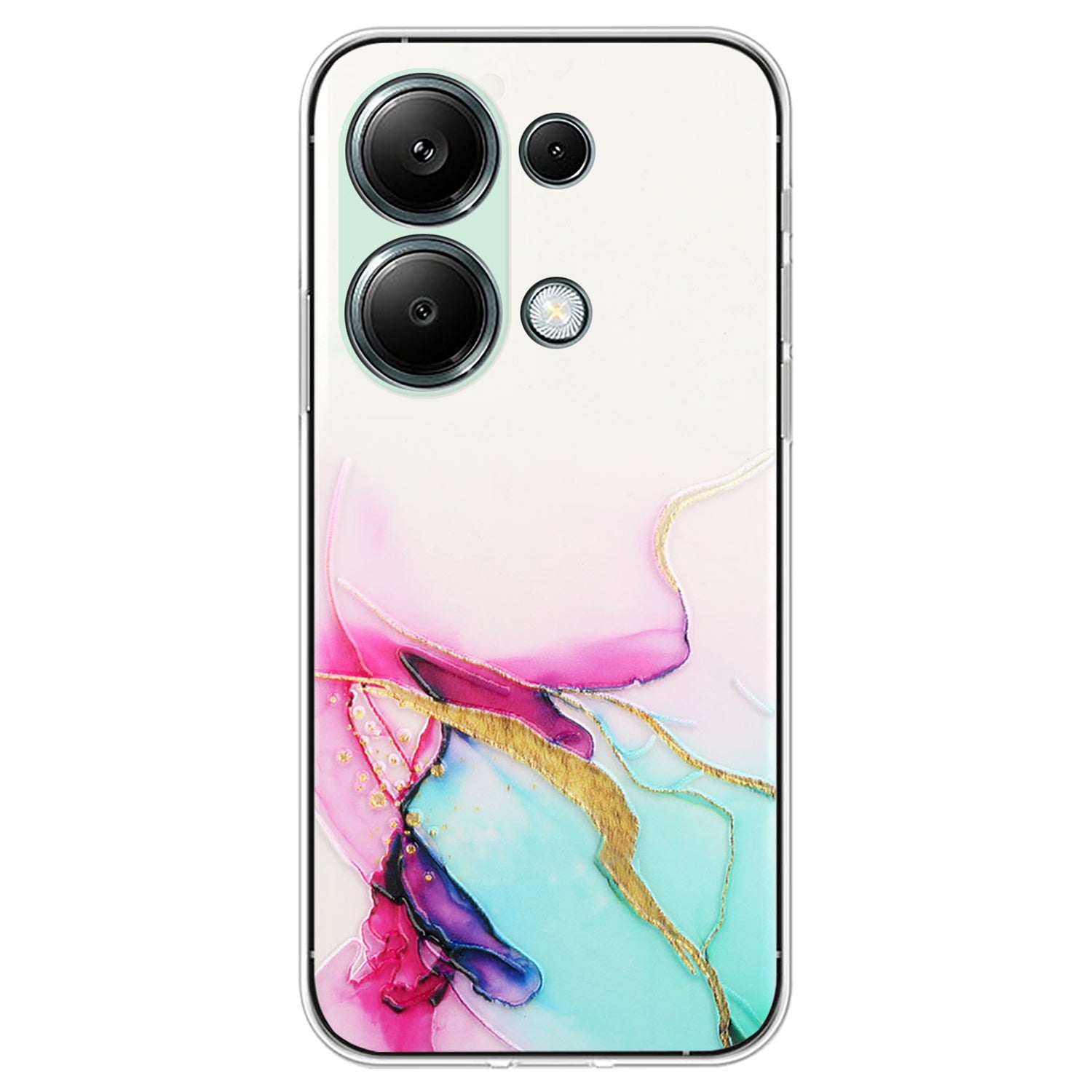 For Xiaomi Poco M6 Pro 4G / Redmi Note 13 Pro 4G Case Embossing Marble Pattern TPU Phone Shell