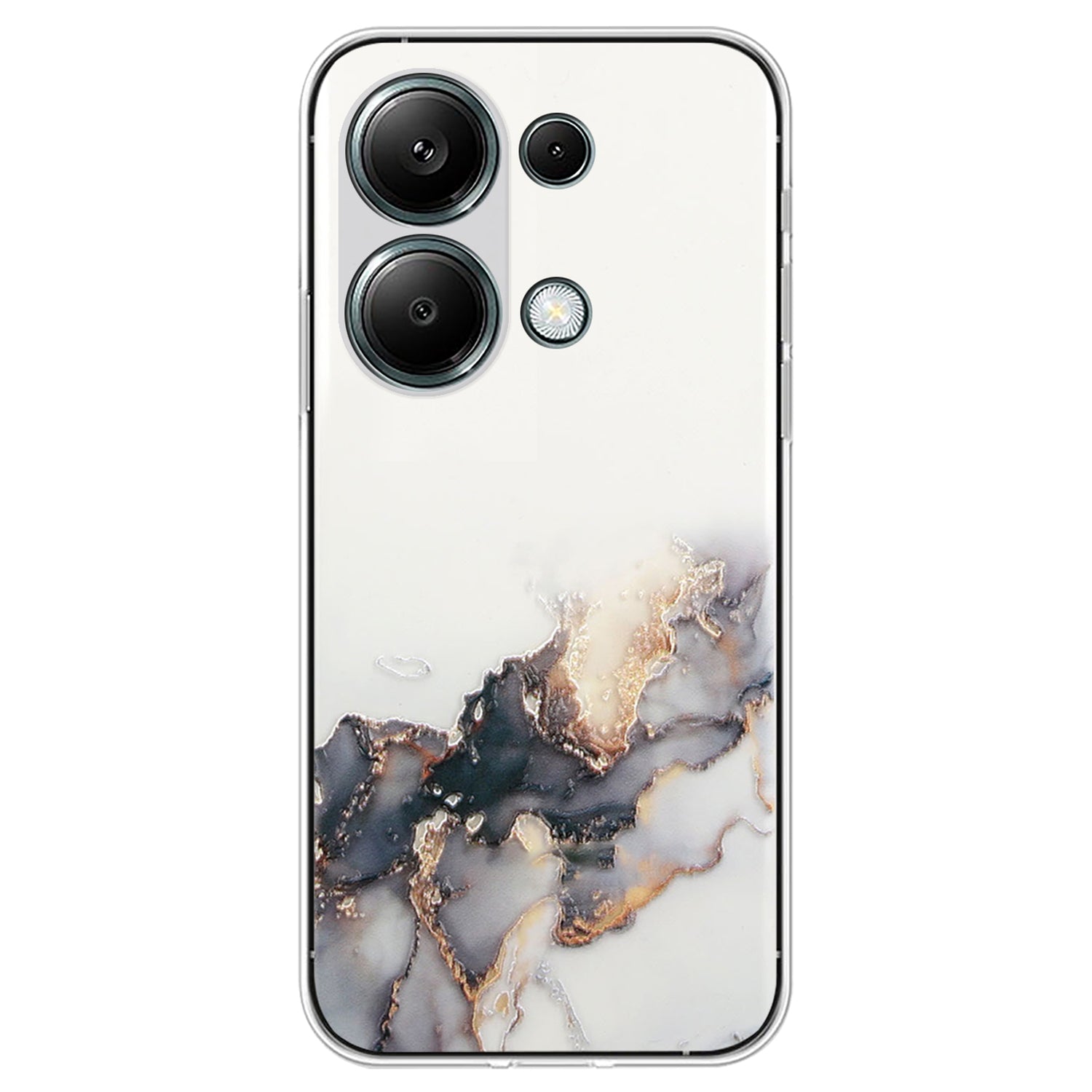 For Xiaomi Poco M6 Pro 4G / Redmi Note 13 Pro 4G Case Embossing Marble Pattern TPU Phone Shell