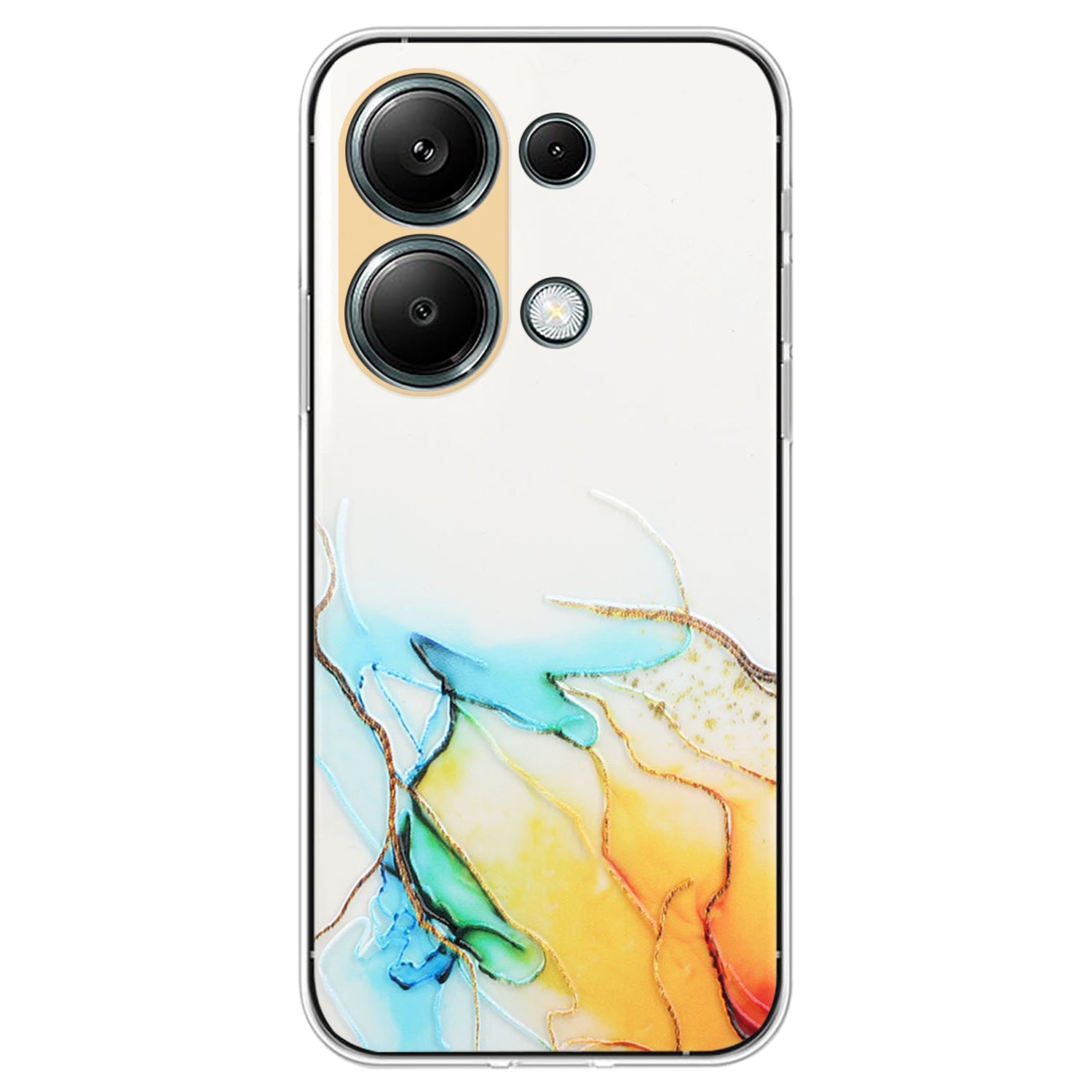 For Xiaomi Poco M6 Pro 4G / Redmi Note 13 Pro 4G Case Embossing Marble Pattern TPU Phone Shell
