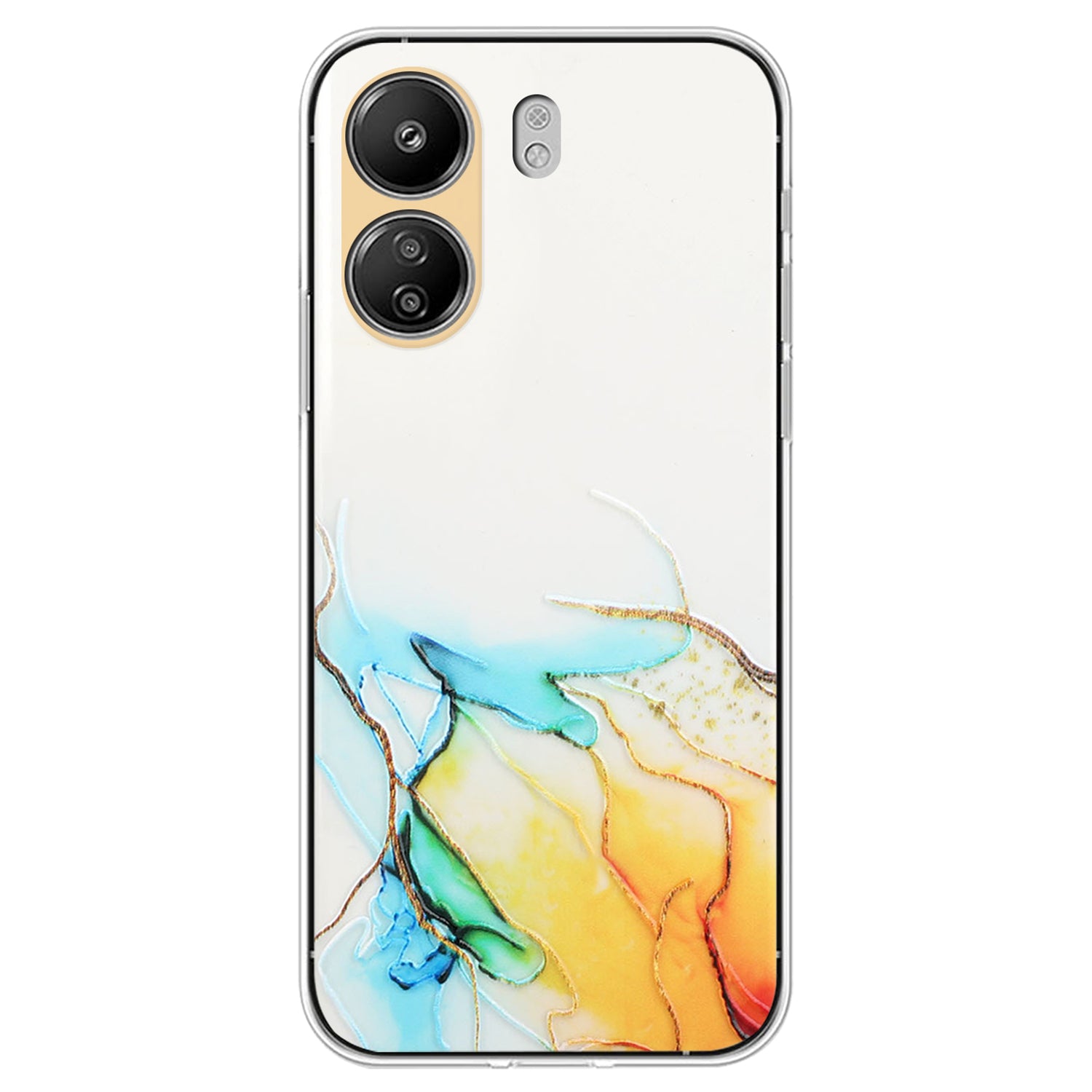 For Xiaomi Poco C65 4G / Redmi 13C 4G Phone Case Flexible TPU Embossing Marble Pattern Back Cover