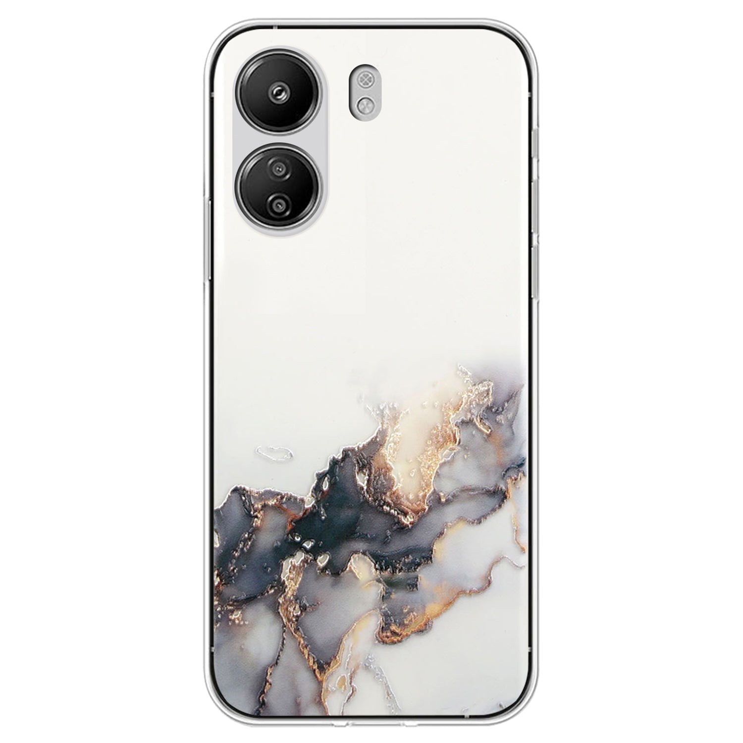 For Xiaomi Poco C65 4G / Redmi 13C 4G Phone Case Flexible TPU Embossing Marble Pattern Back Cover