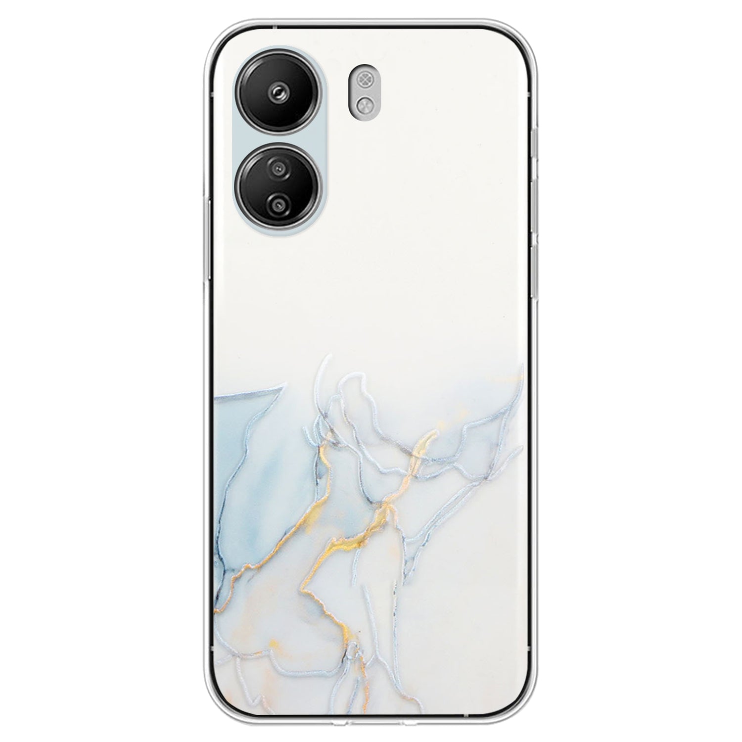 For Xiaomi Poco C65 4G / Redmi 13C 4G Phone Case Flexible TPU Embossing Marble Pattern Back Cover