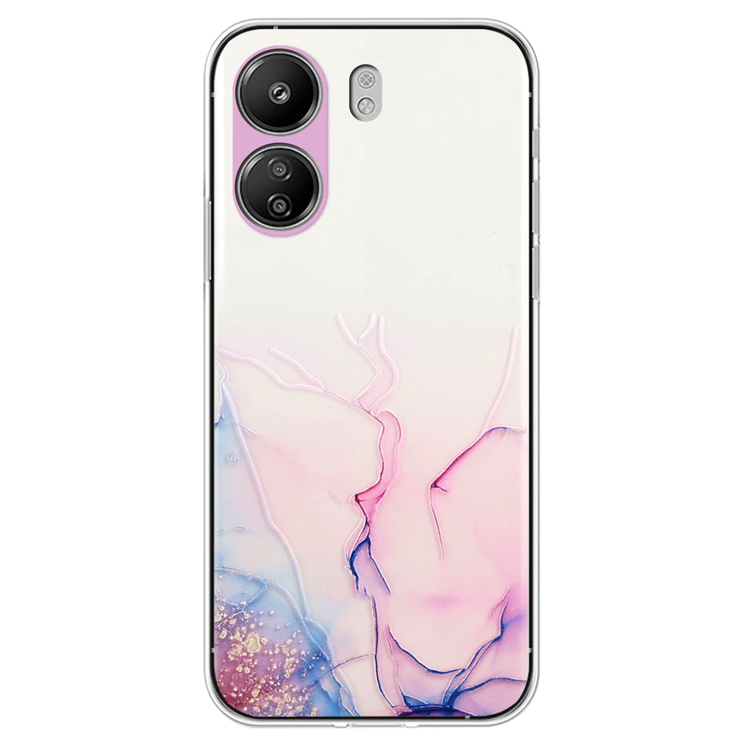 For Xiaomi Poco C65 4G / Redmi 13C 4G Phone Case Flexible TPU Embossing Marble Pattern Back Cover