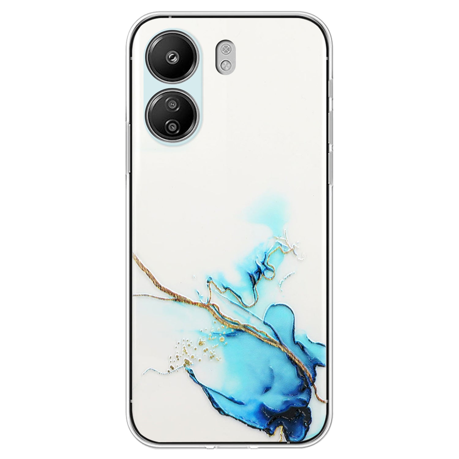 For Xiaomi Poco C65 4G / Redmi 13C 4G Phone Case Flexible TPU Embossing Marble Pattern Back Cover