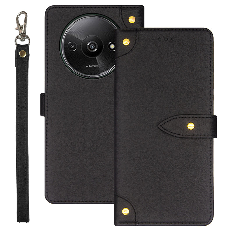 IDEWEI For Xiaomi Redmi A3 / Poco C61 4G Case Card Holder Full Protection Leather Phone Cover