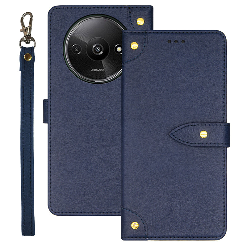 IDEWEI For Xiaomi Redmi A3 / Poco C61 4G Case Card Holder Full Protection Leather Phone Cover