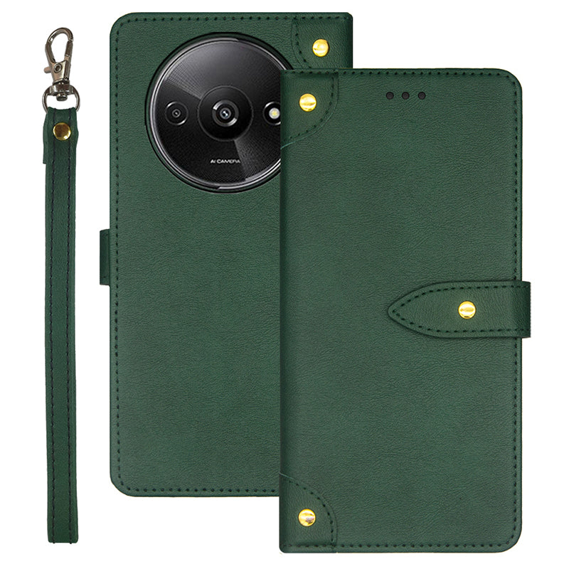 IDEWEI For Xiaomi Redmi A3 / Poco C61 4G Case Card Holder Full Protection Leather Phone Cover