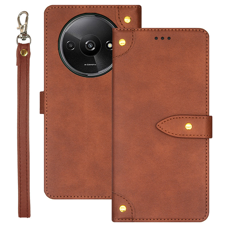 IDEWEI For Xiaomi Redmi A3 / Poco C61 4G Case Card Holder Full Protection Leather Phone Cover