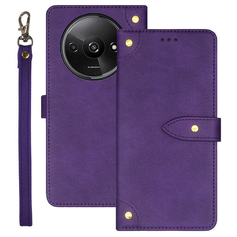 IDEWEI For Xiaomi Redmi A3 / Poco C61 4G Case Card Holder Full Protection Leather Phone Cover