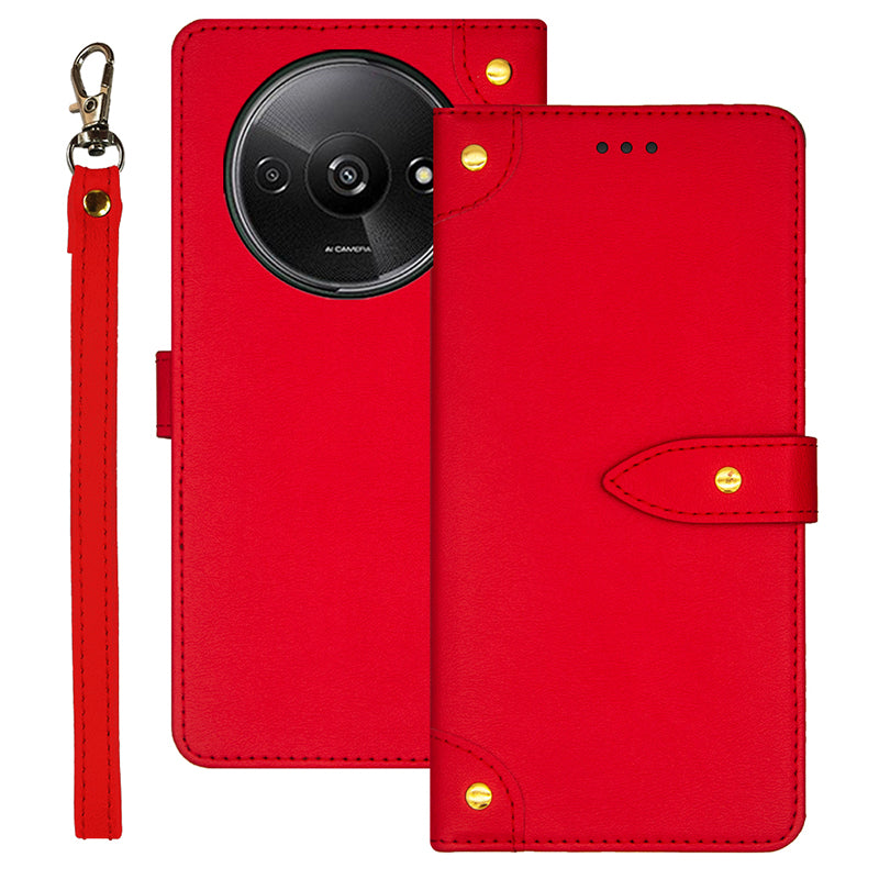 IDEWEI For Xiaomi Redmi A3 / Poco C61 4G Case Card Holder Full Protection Leather Phone Cover