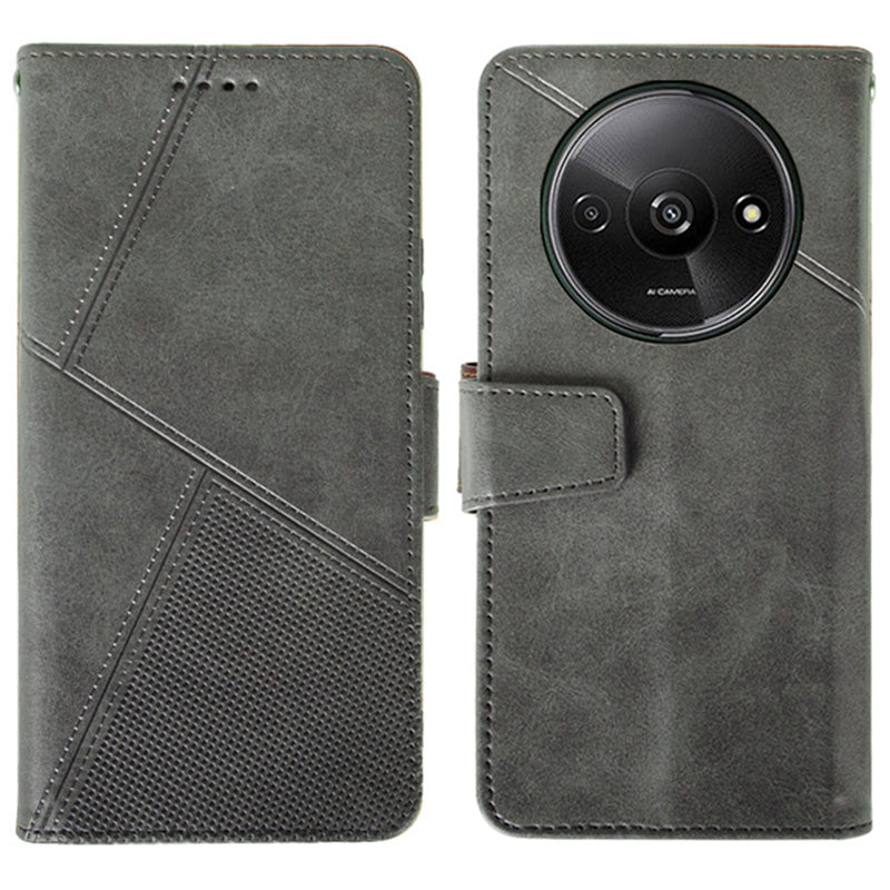 IDEWEI For Xiaomi Redmi A3 / Poco C61 4G Case Calf Texture Wallet PU Leather Flip Phone Cover