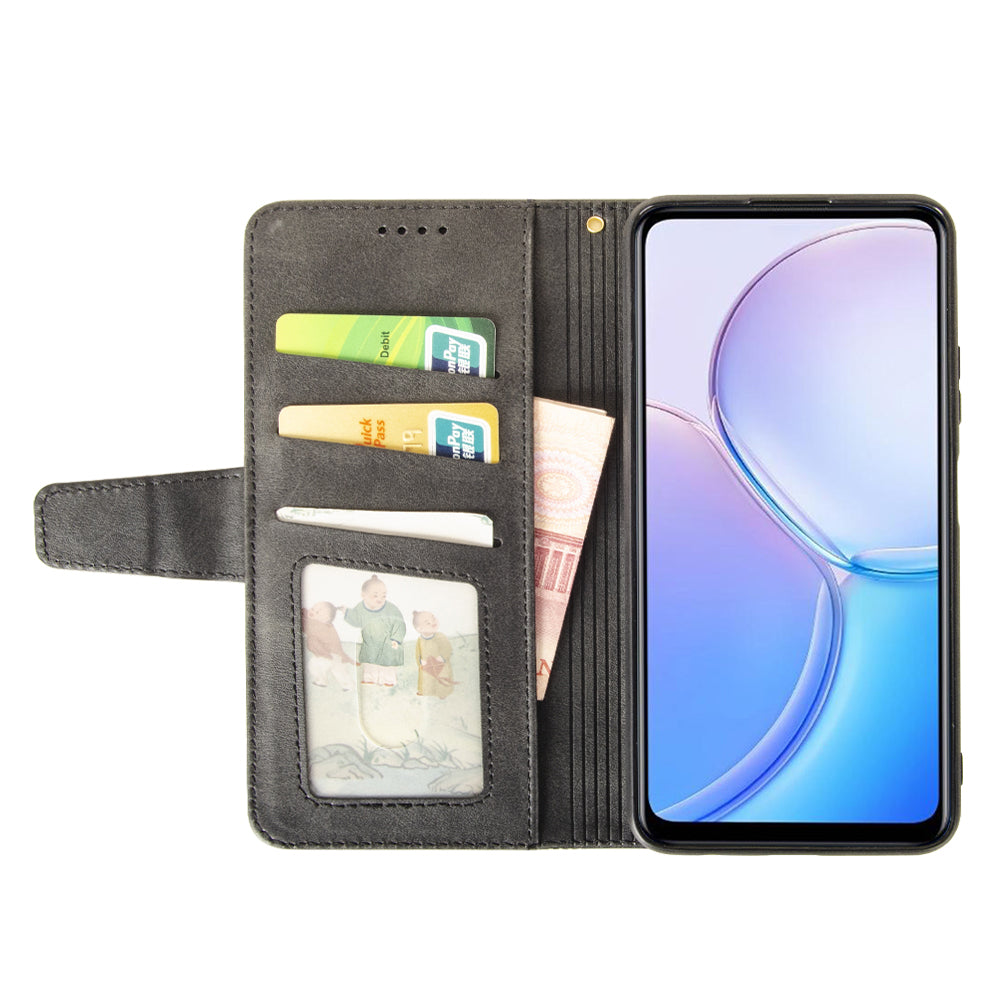 IDEWEI For Xiaomi Redmi A3 / Poco C61 4G Case Calf Texture Wallet PU Leather Flip Phone Cover