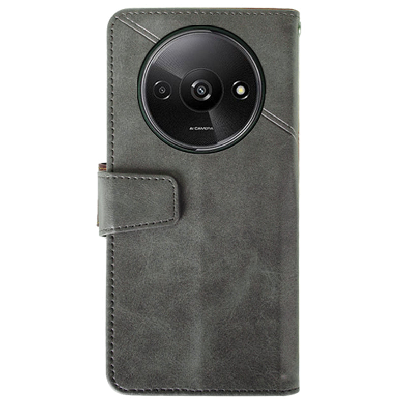 IDEWEI For Xiaomi Redmi A3 / Poco C61 4G Case Calf Texture Wallet PU Leather Flip Phone Cover