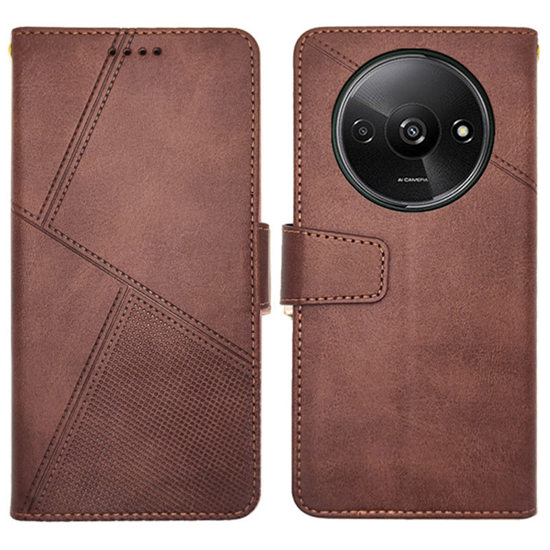 IDEWEI For Xiaomi Redmi A3 / Poco C61 4G Case Calf Texture Wallet PU Leather Flip Phone Cover