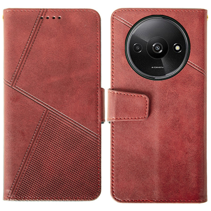 IDEWEI For Xiaomi Redmi A3 / Poco C61 4G Case Calf Texture Wallet PU Leather Flip Phone Cover