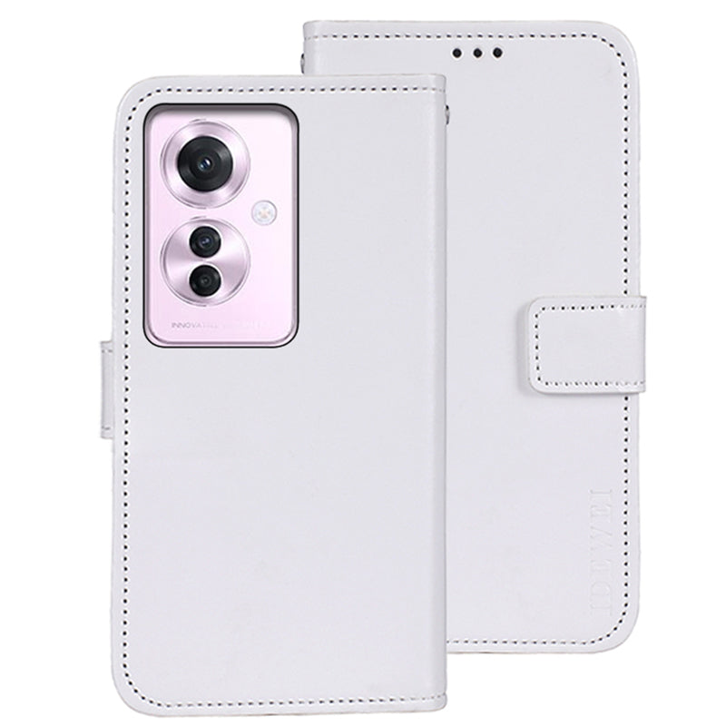 IDEWEI For Oppo Reno11 F 5G Leather Case Folio Flip Wallet Protective Phone Cover