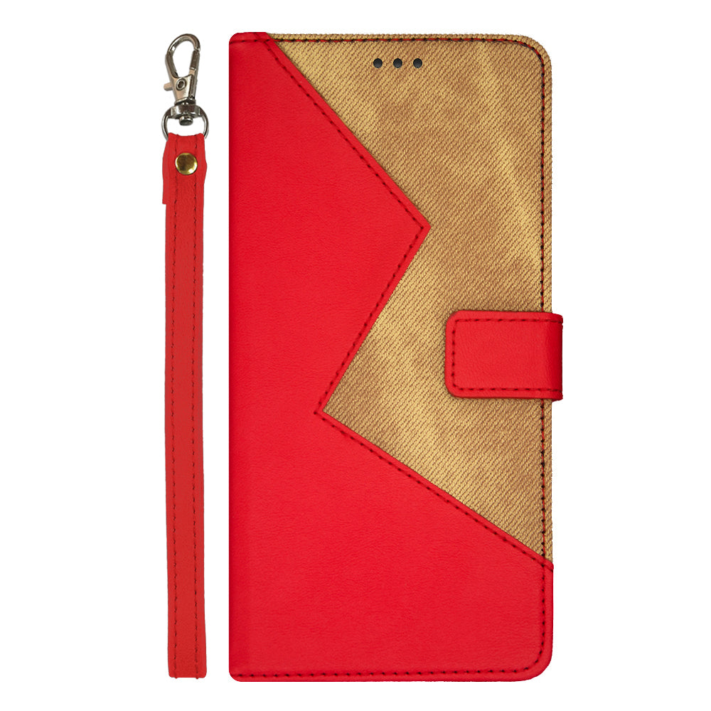 IDEWEI For Oppo Reno11 F 5G Case Card Slots Leather Phone Cover Color Splicing