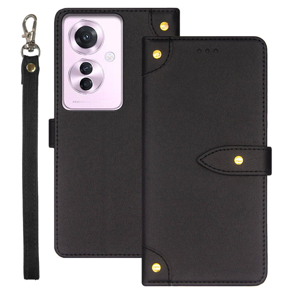 IDEWEI For Oppo Reno11 F 5G Case Card Slots PU Leather + TPU Protective Phone Cover