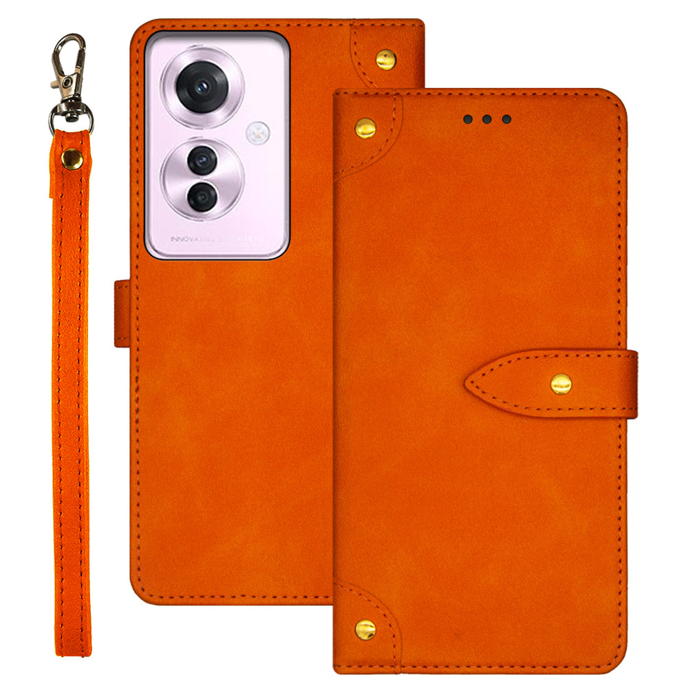 IDEWEI For Oppo Reno11 F 5G Case Card Slots PU Leather + TPU Protective Phone Cover